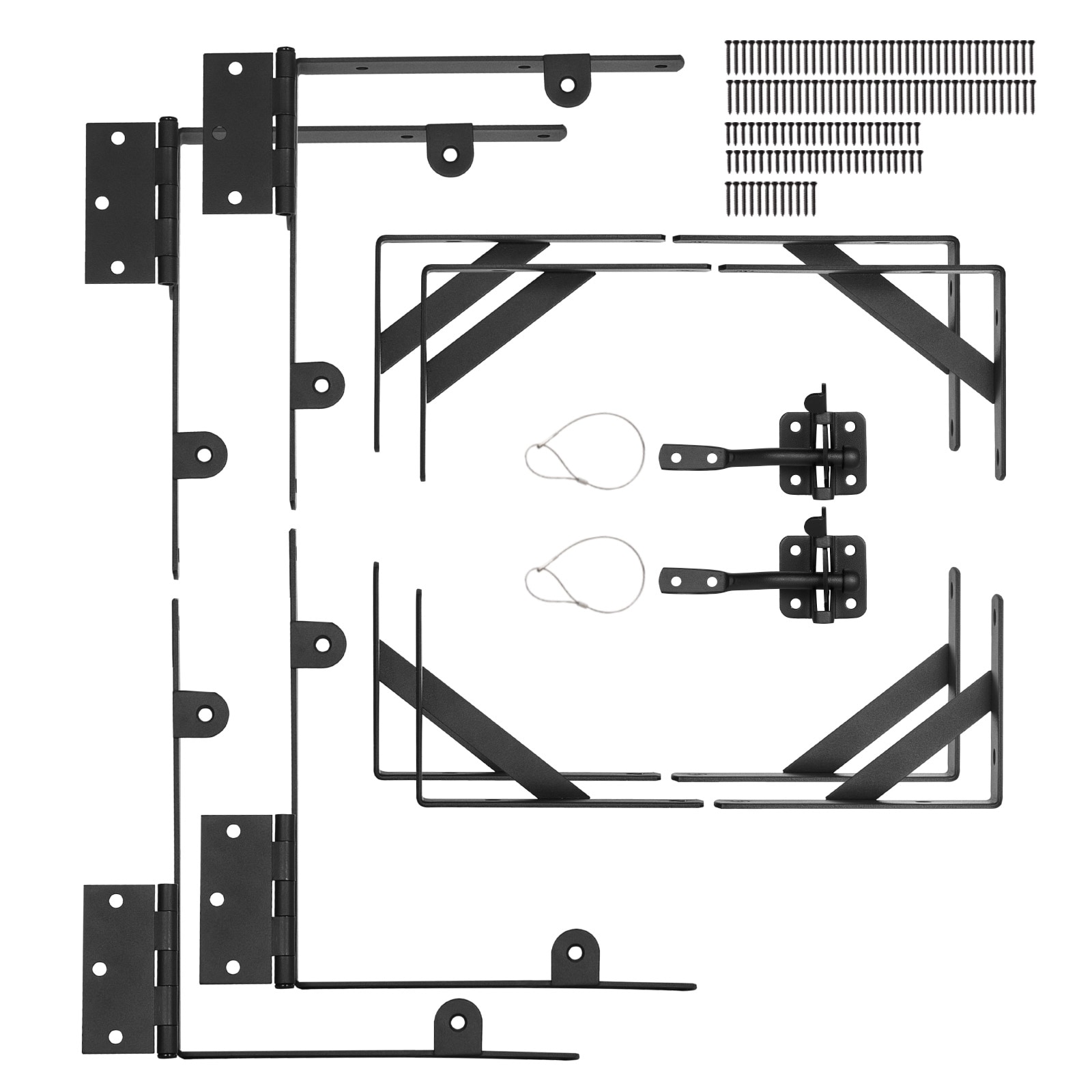SVOPES SVOPESMKZJXXK11143V0 Gate Corner Brace Bracket 2 -Pack 6-in Iron Gate frame kit