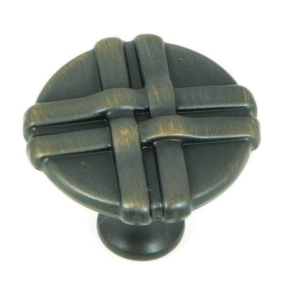 Stone Mill Hardware CP1492-OB Weave Oil-rubbed bronze Round Transitional Cabinet Knob