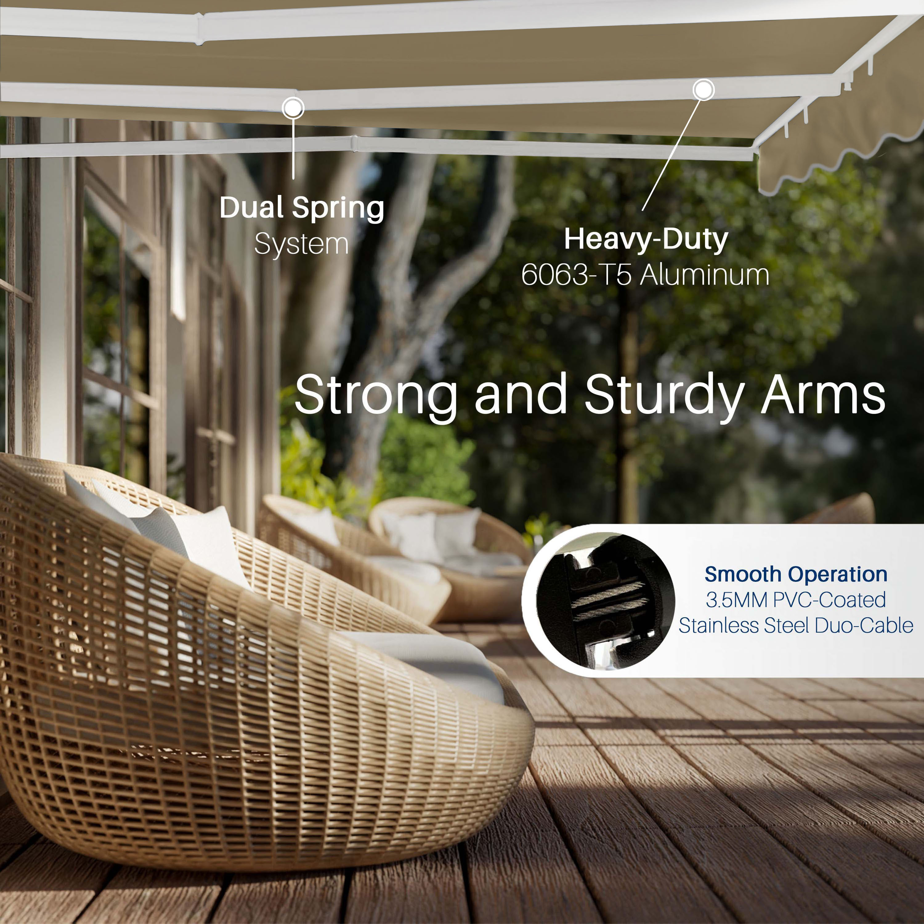 ALEKO AW12X10SAND31-LO awnings - View #5