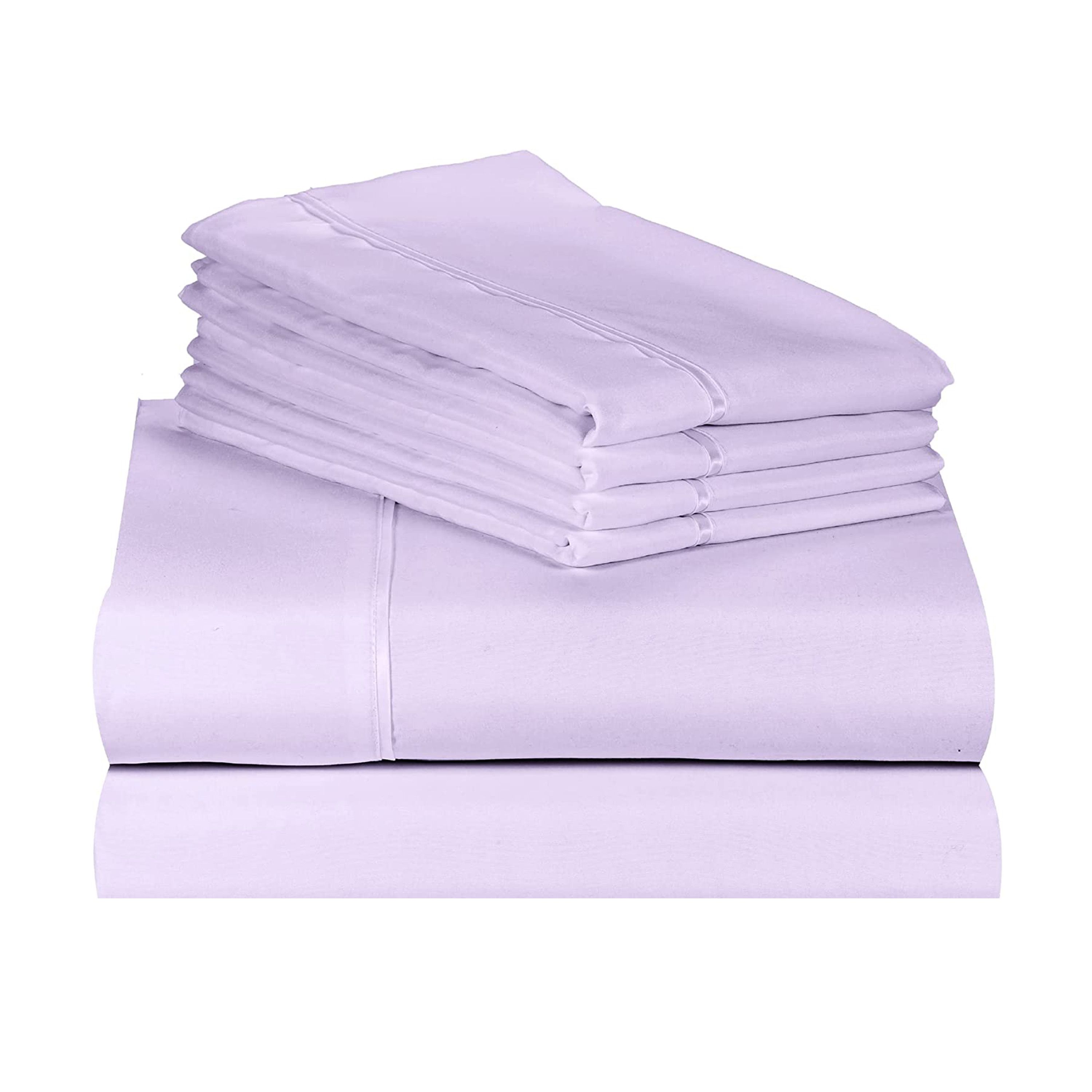 LuxClub B07WDL1SW3 3 PC Lavender Twin Silky Soft Cooling Deep Pocket Performance Sheet Set