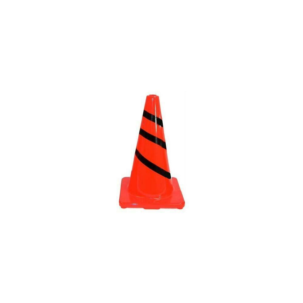  ZX9OSPG007M 18 in. Striped Traffic Cone