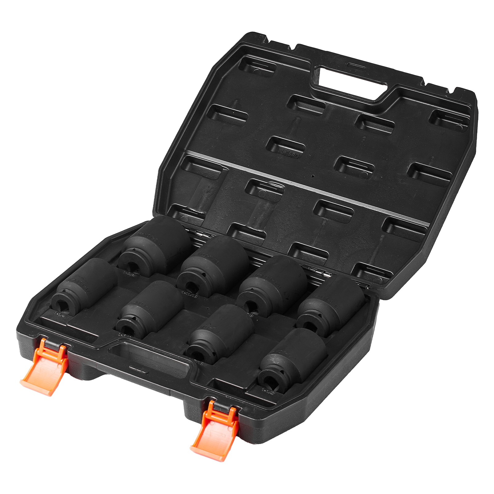GIVIMO 1-2-in Drive Deep 6-Point SAE 8-pc CR-MO Heat-Treated Axle Spindle Nut Impact Socket Set #LW018GIVSS080-N