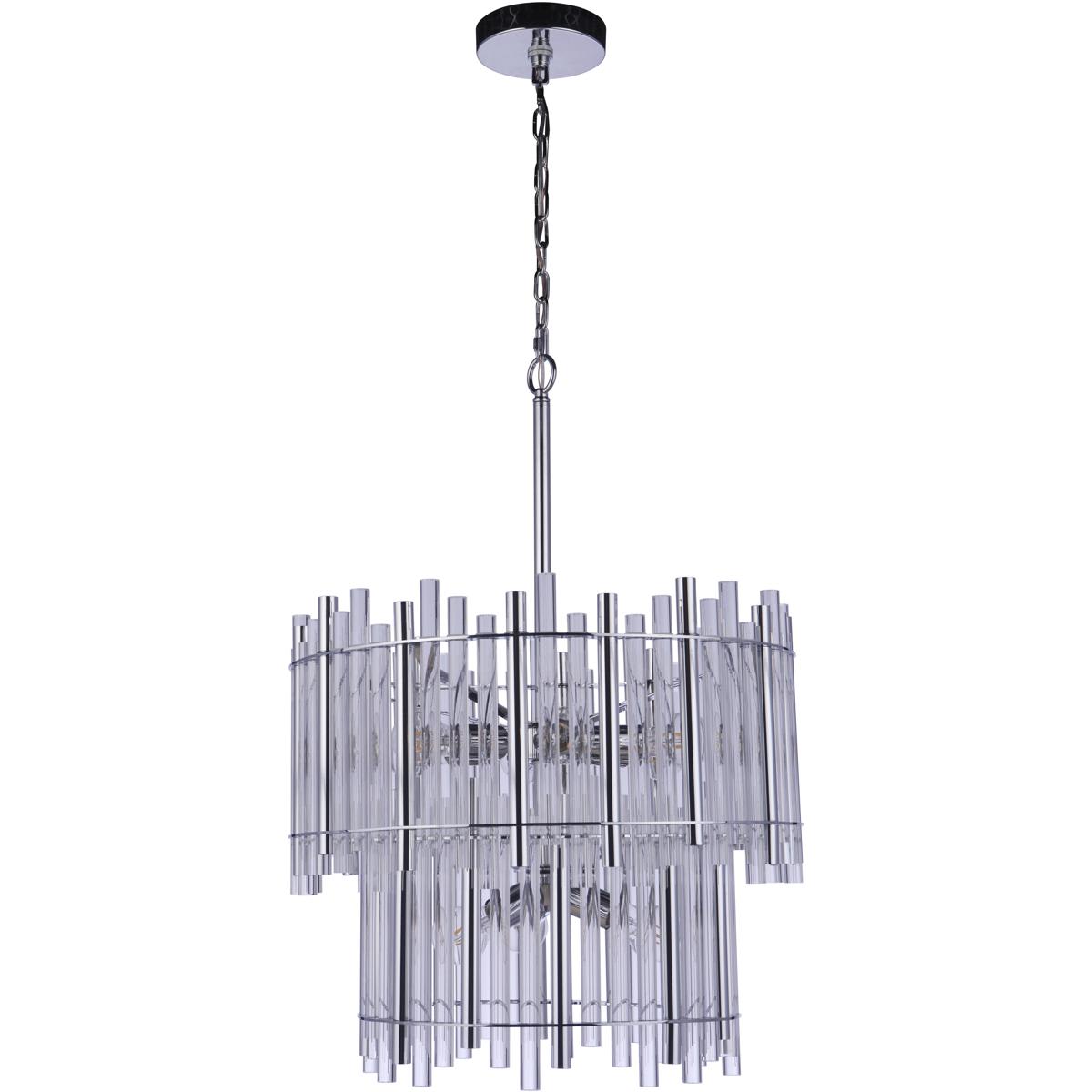 Craftmade Reveal 9 -Light Chrome Crystal Iron Chandelier