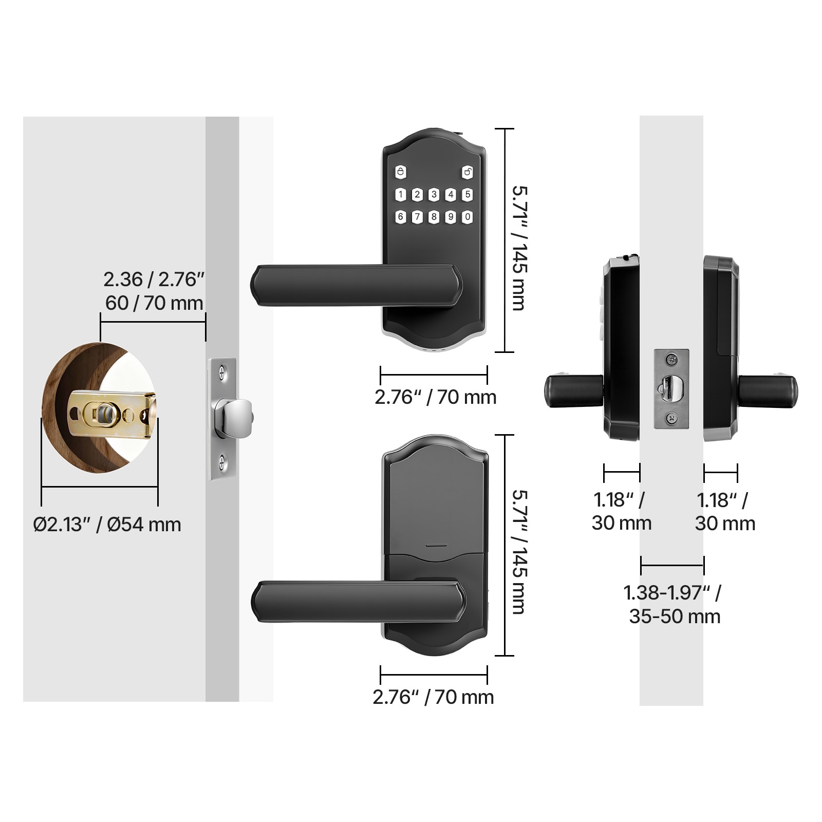 Mecale YAS-1G1PQX Electronic-Door-Locks - View #3