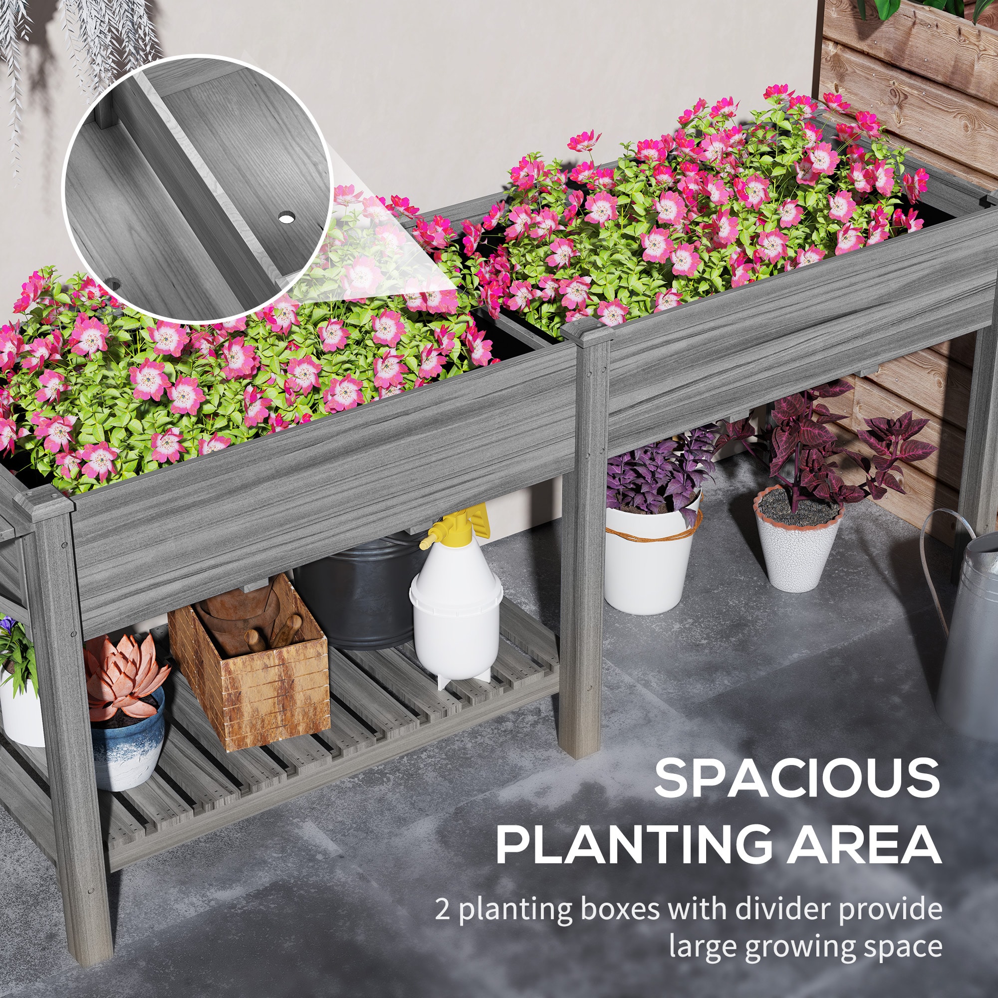 Outsunny 84H-325V00GY Raised-Planter-Boxes - View #4