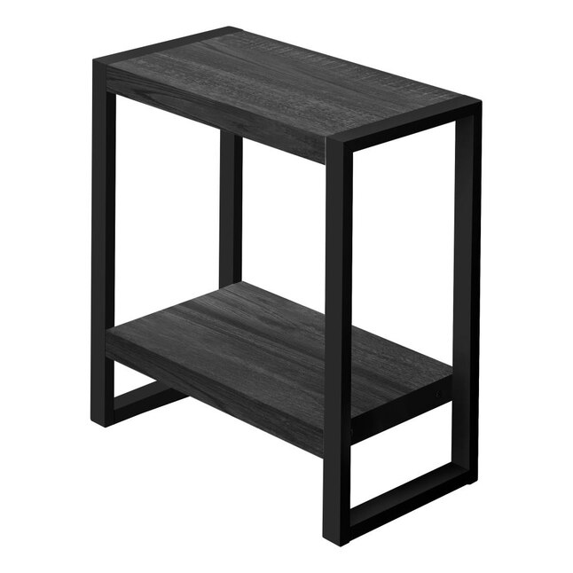 Black Reclaimed Wood Look, Reclaimed Wood Black Side Table