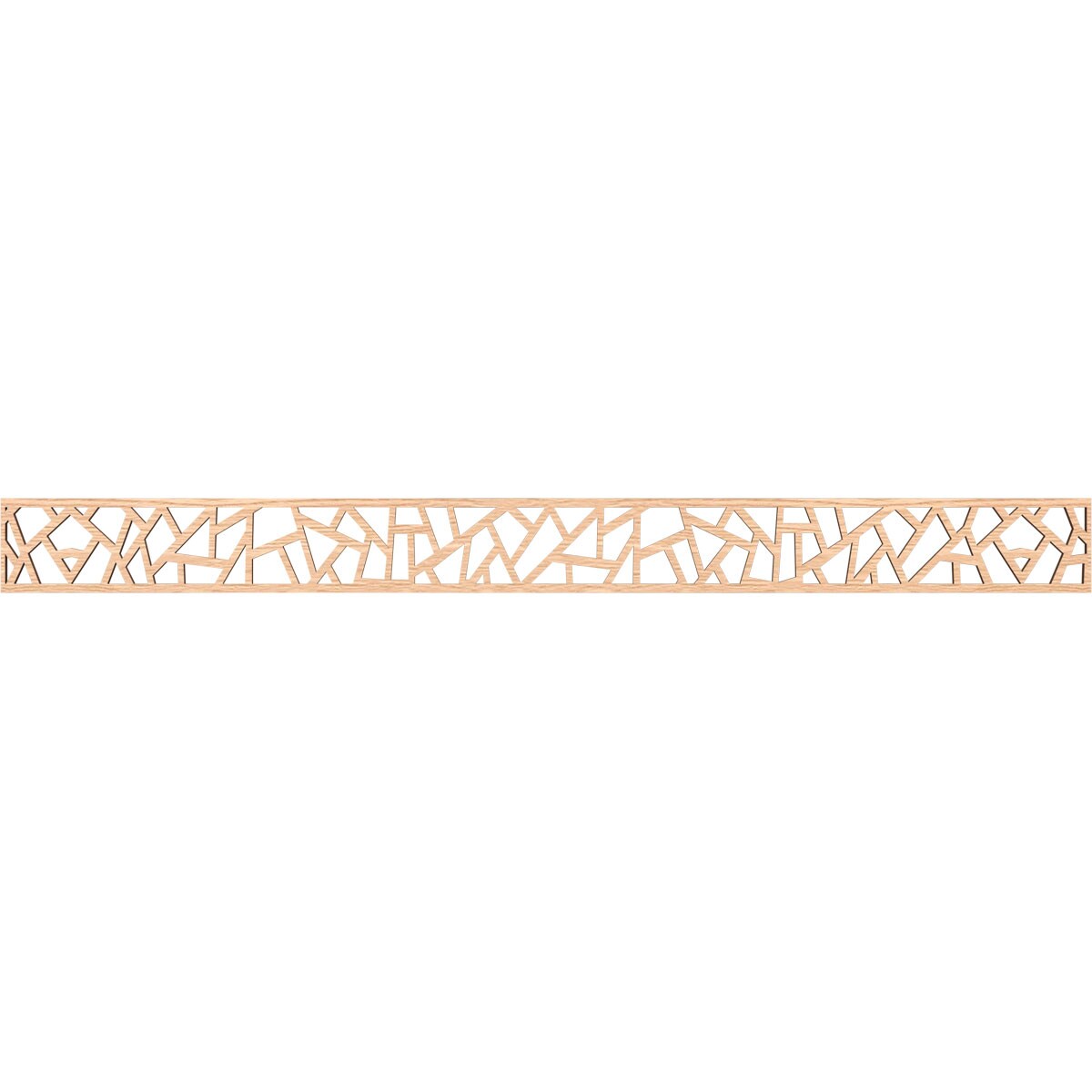 Ekena Millwork MLDA04X46HSBRO Harrisburg Fretwork Flat Trim 4-in x 3.87-ft Red Oak Brown Unfinished 2157002 Pierced Wall Panel Moulding