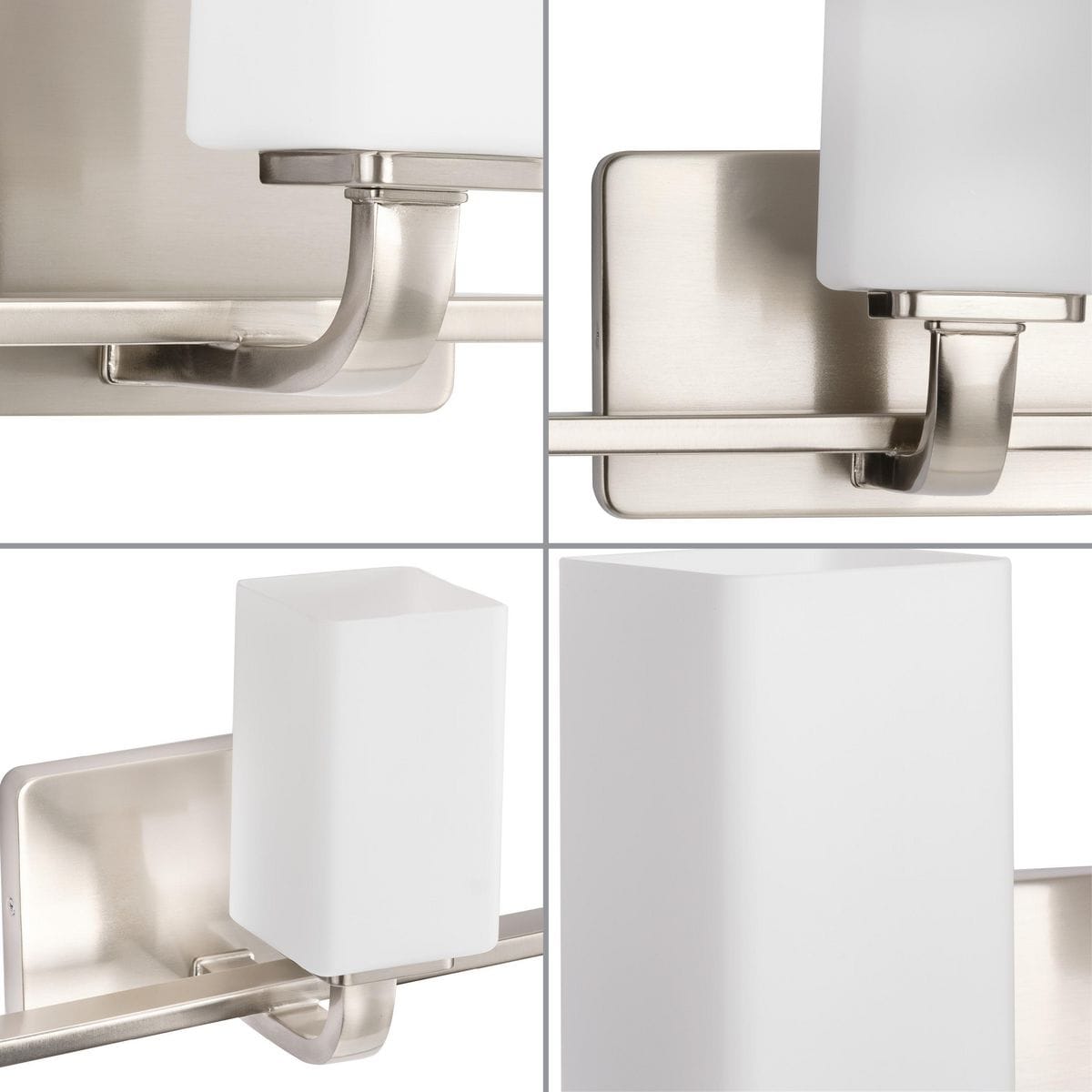Cowan 3-Light Brushed Nickel Wall Light with Etched Opal Glass