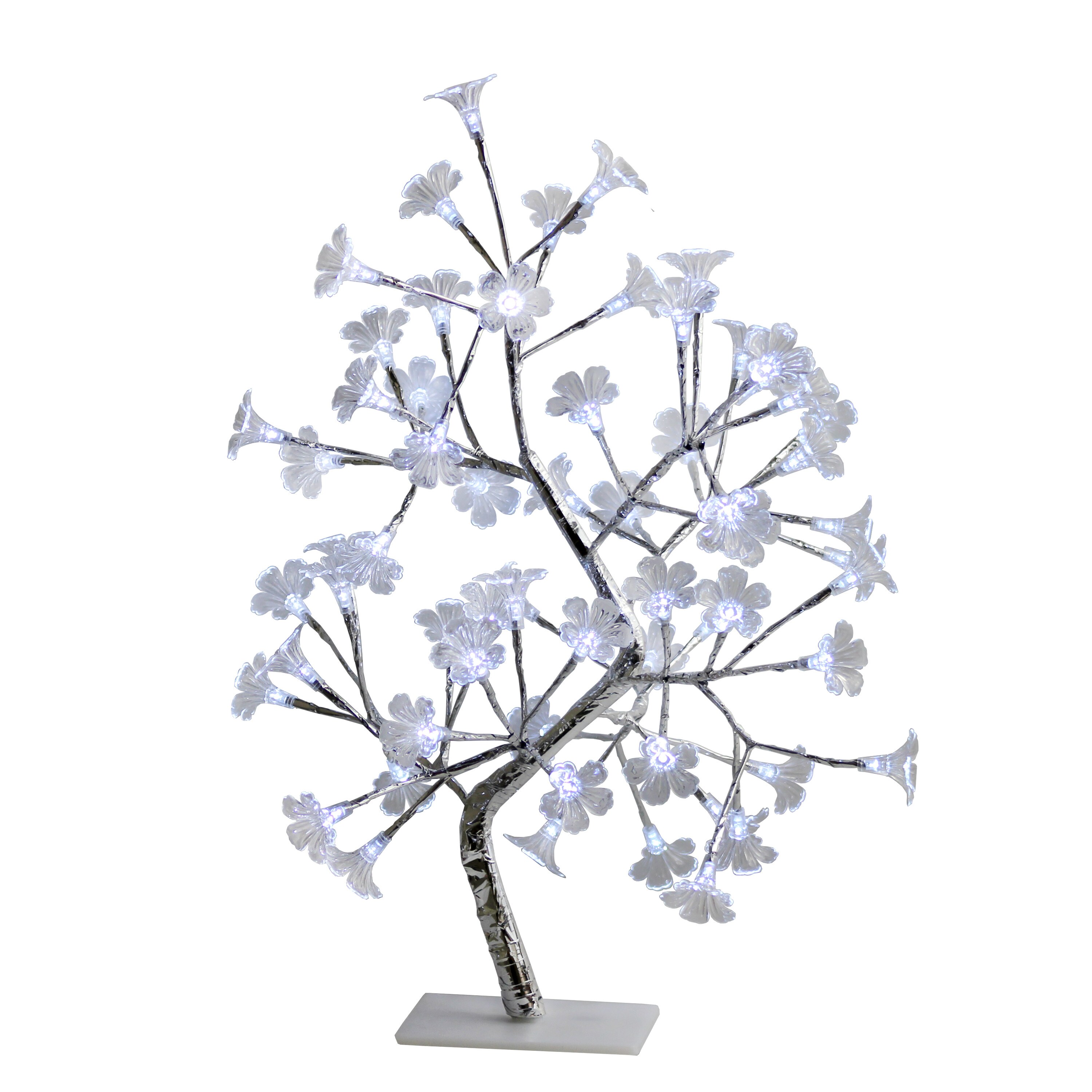 Simple Designs NL2005-CHR 23.62-in Silver LED Table Lamp