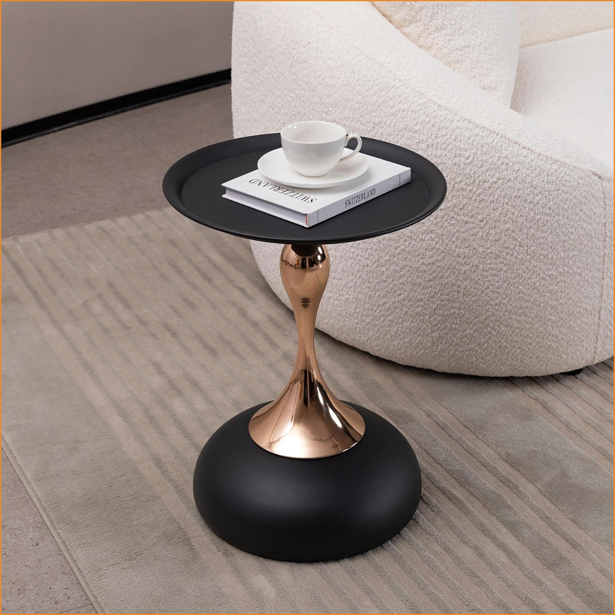 Watnature PMEQZ17A9K86 Mermaid Tail Metal Coffee Table Minimalist Small Space Accent Easy Assembly amp Versatile Use