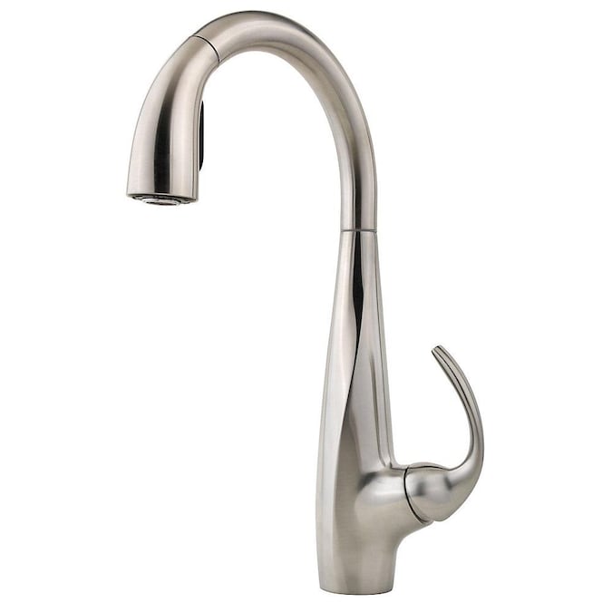 Pfister Avanti Pfister Stainless Steel 1 Handle Deck Mount High Arc Handle Kitchen Faucet In The Kitchen Faucets Department At Lowes Com