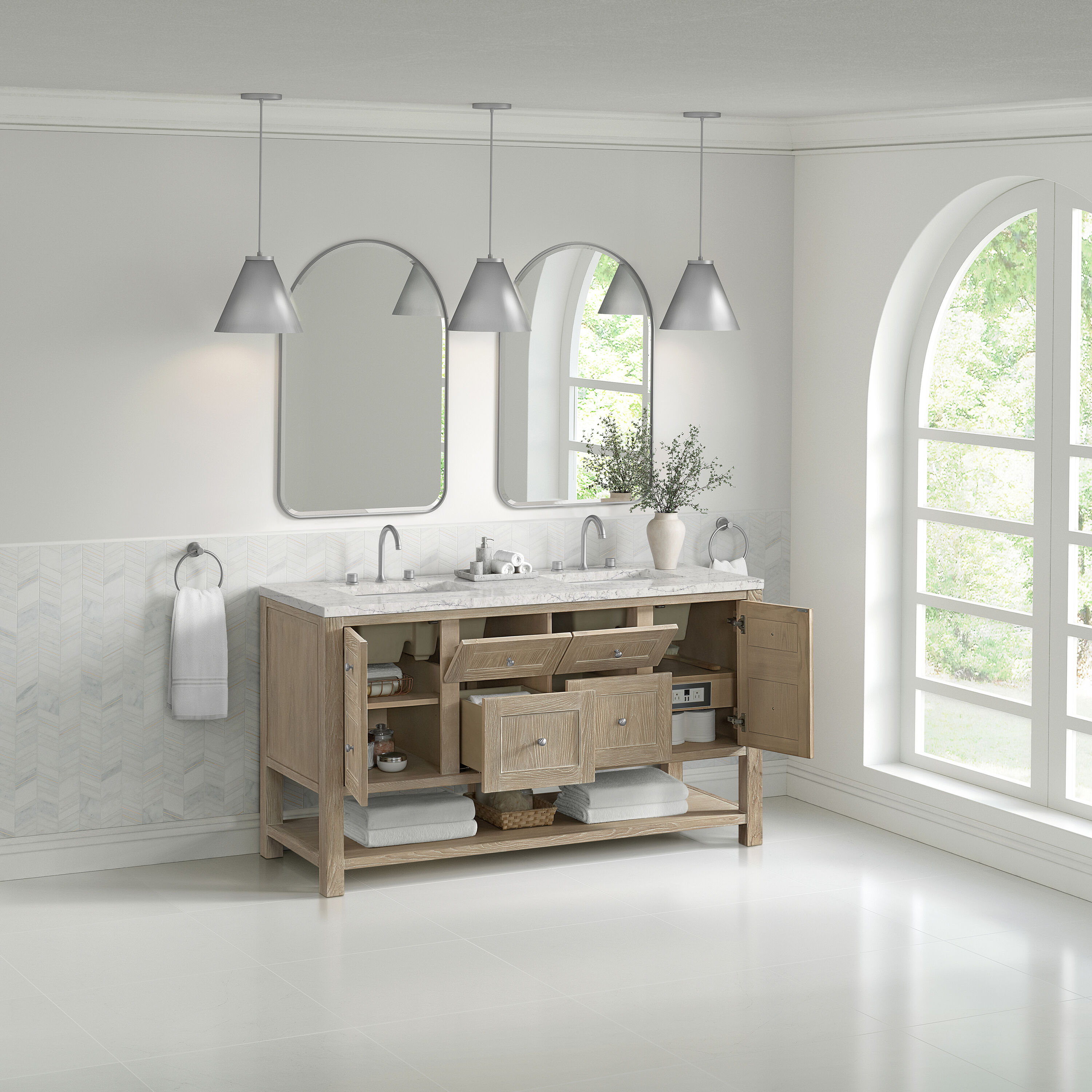 James Martin Vanities 330-V60D-WWO-3EJP Bath-Vanity-Combo - View #4
