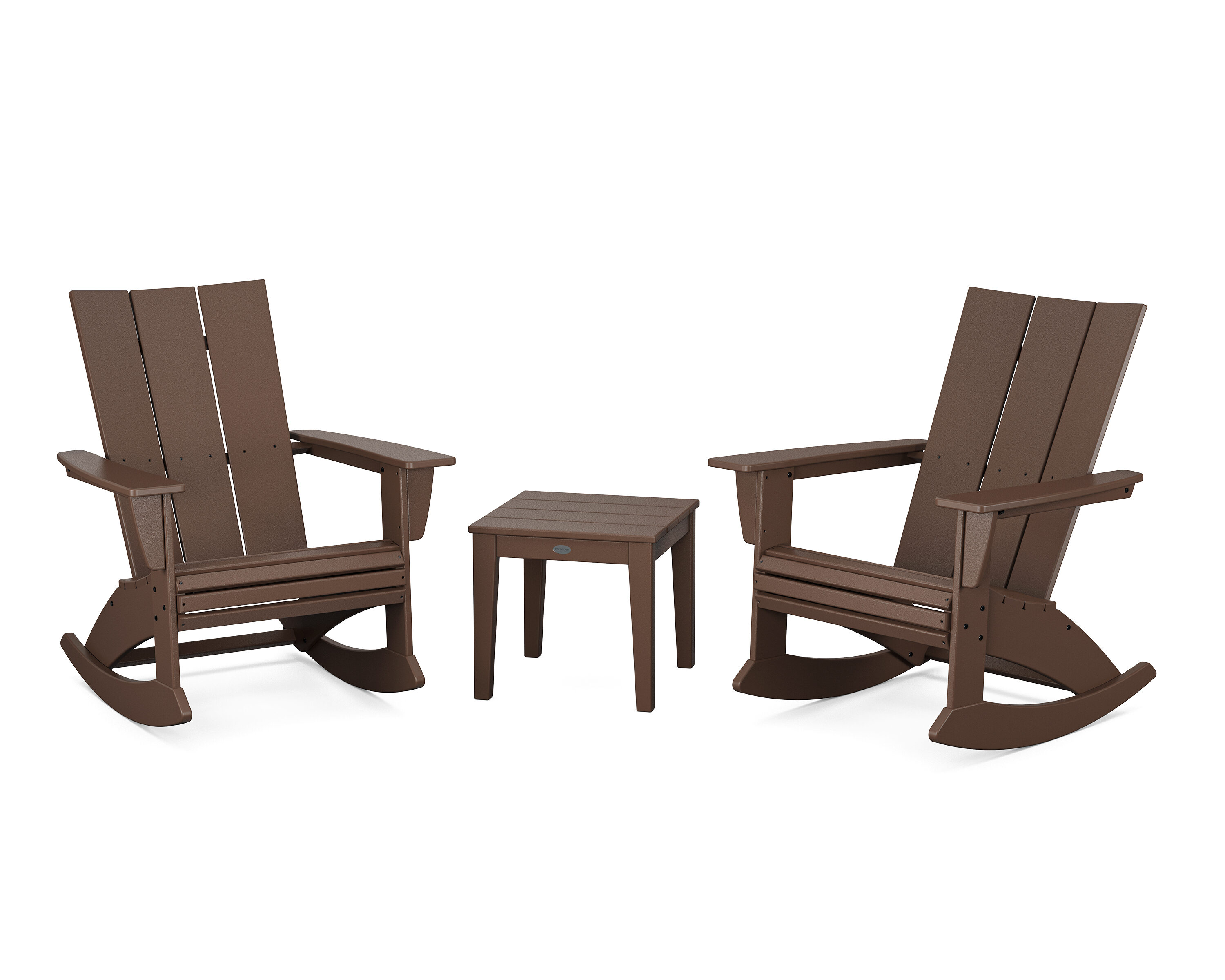 POLYWOOD PWS2205-1-MA Modern Adirondack 3 -Piece Patio Conversation Set