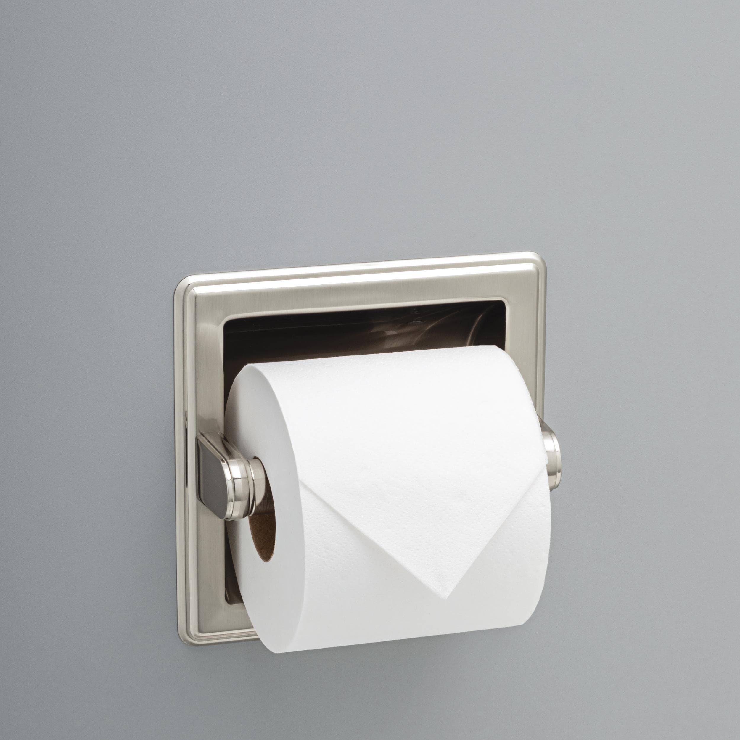 Design House Millbridge Satin Nickel Recessed Toilet Paper Holder