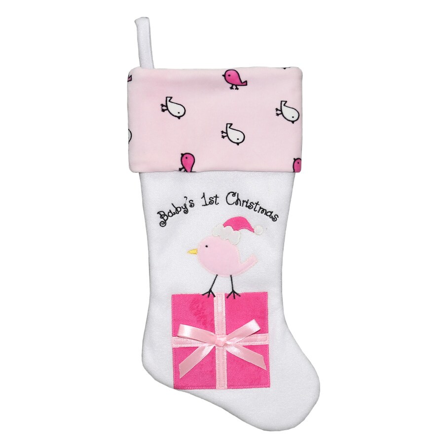 Glitzhome 24-in White Knit Christmas Stocking