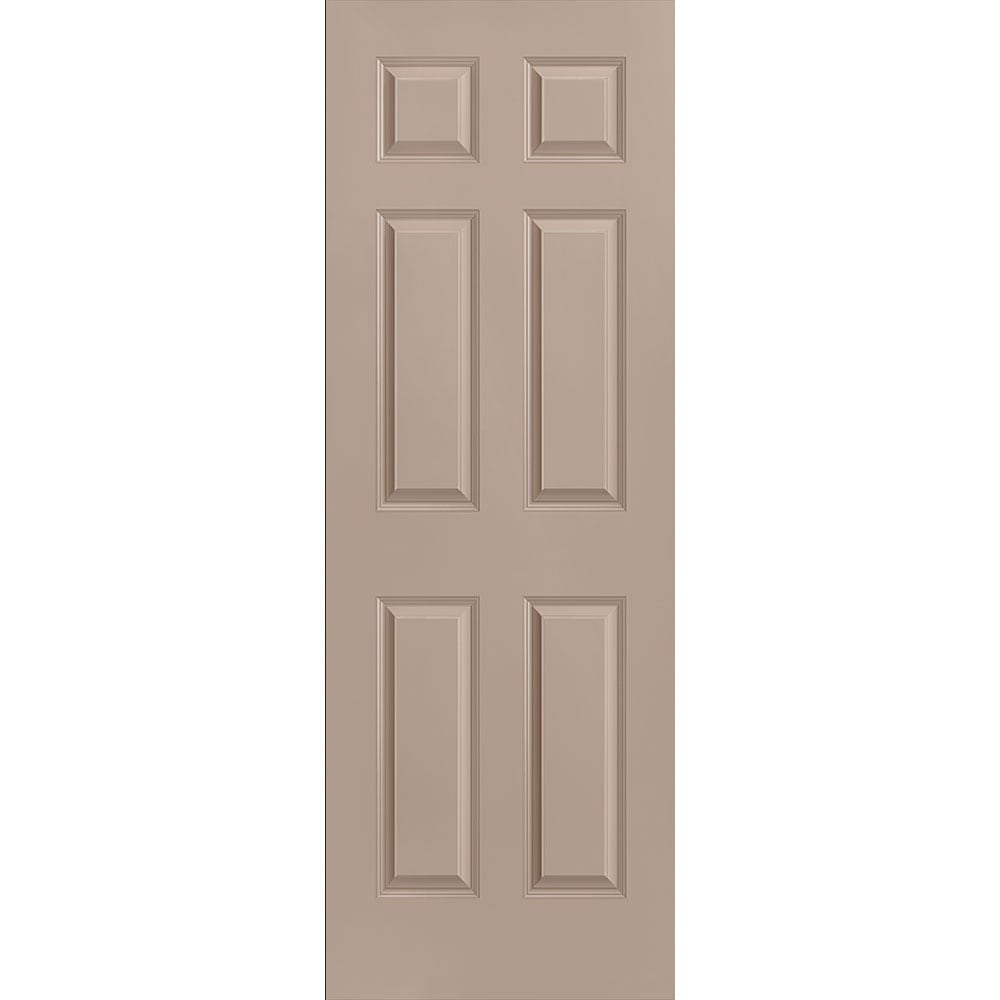 Masonite 1317282 Traditional 28-in x 80-in Sandpiper 6-panel Smooth Solid core Prefinished Molded composite Slab Door