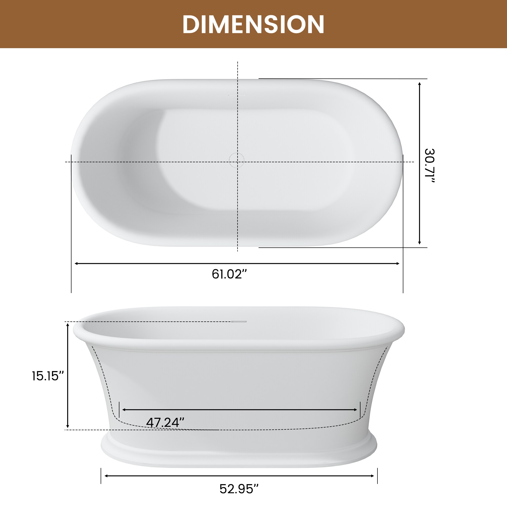 CASAINC CA-1041-SF61MW bathtubs - View #5