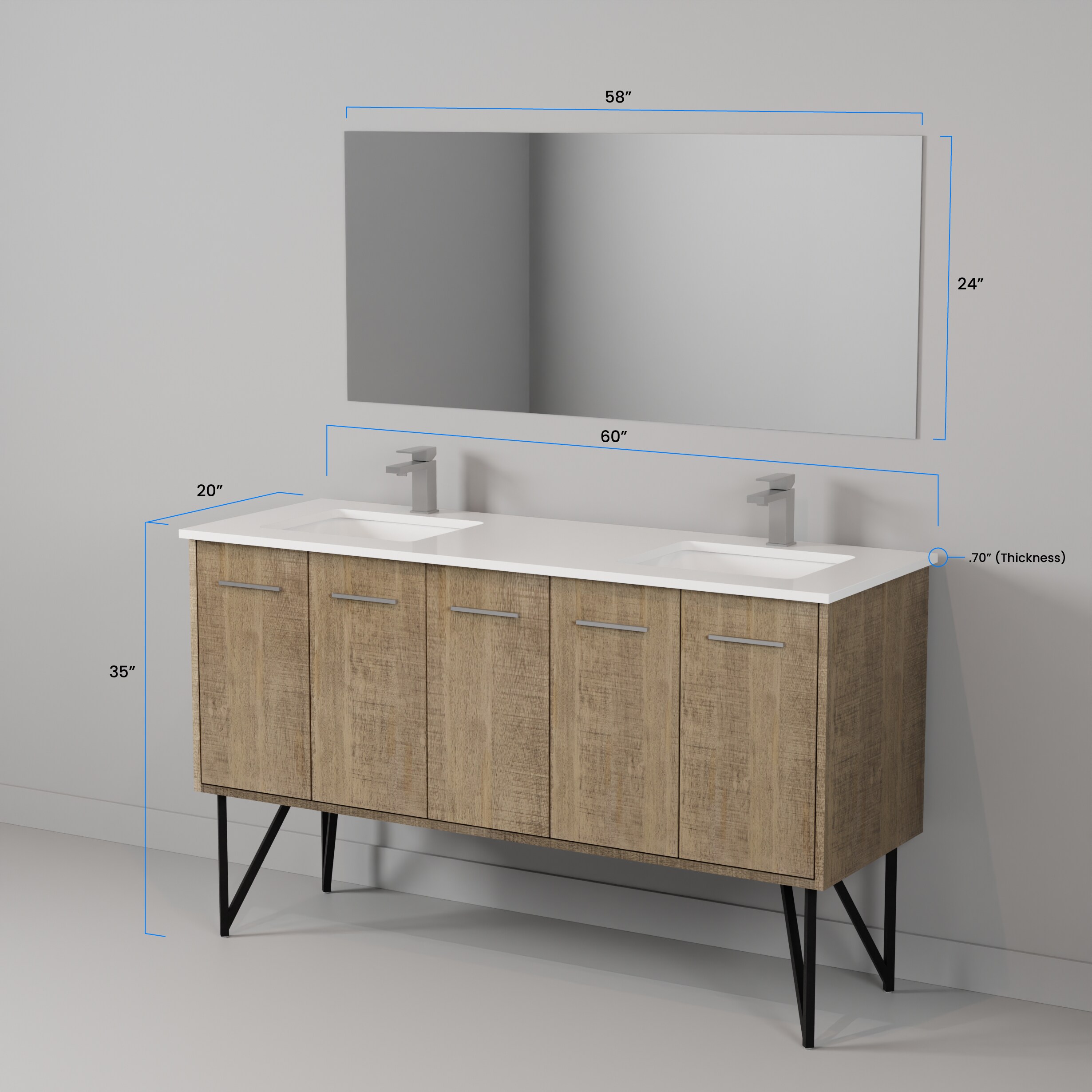 Lexora LVLY60DRA310 Bath-Vanity-Combo - View #10