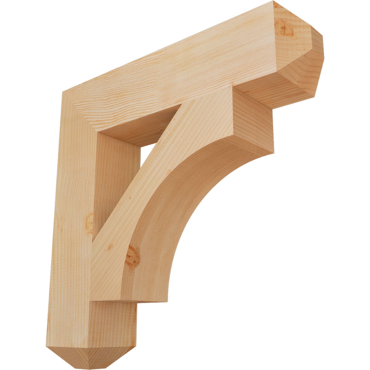 Ekena Millwork BKT06X28X28WTL04SDF Westlake craftsman smooth 5-1/2-in x 28-in x 28-in Douglas fir Brown Wood Standard bracket