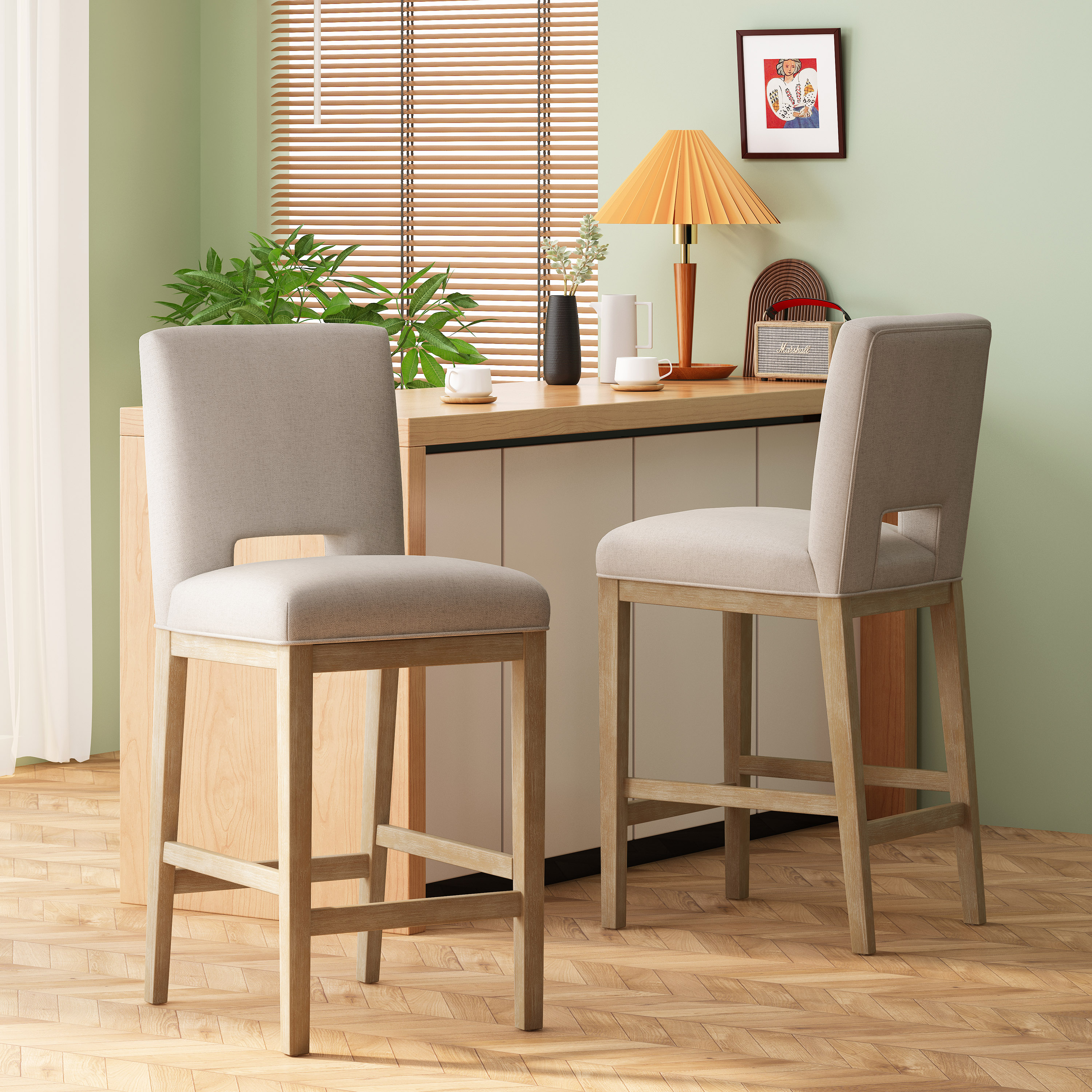 Assembly Required 31 Inch Counter Stools Set of 2 Fabric