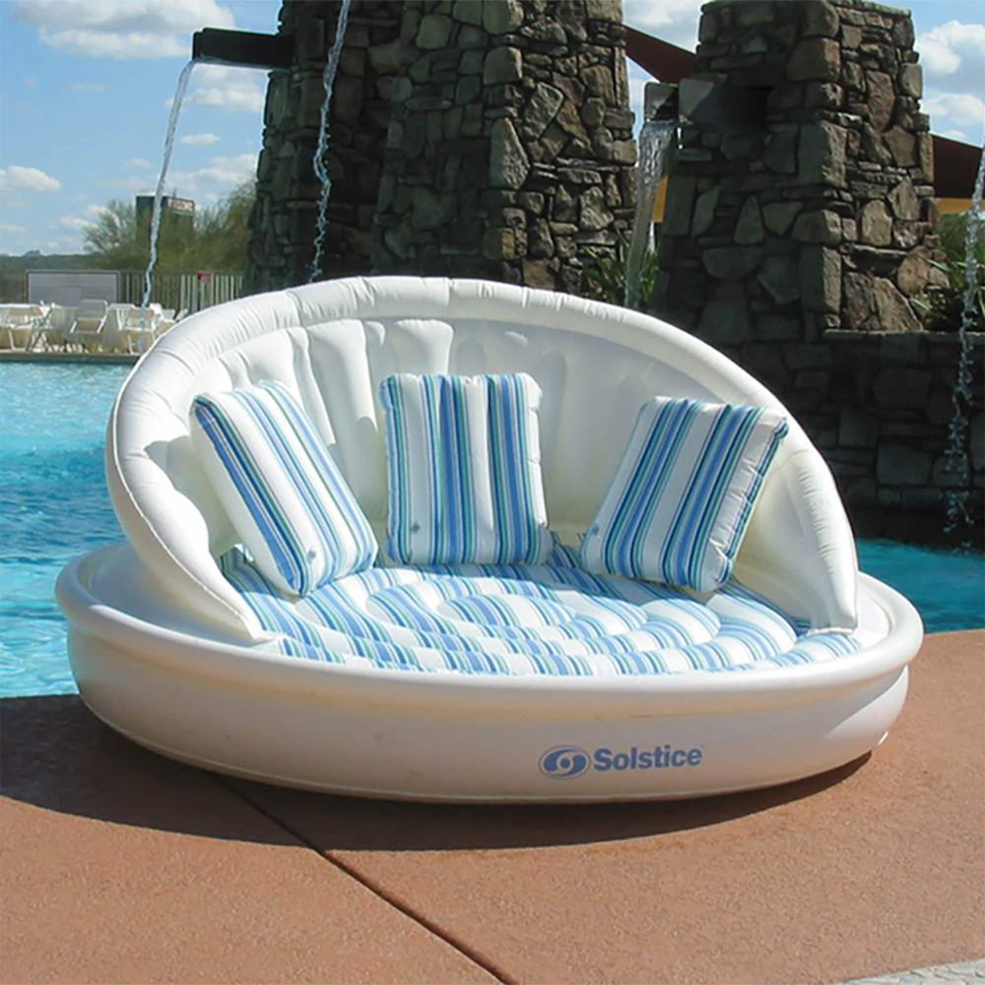 Swimline 2-Pack Swimline Solstice Inflatable 3-Person AquaSofa Rafts ...