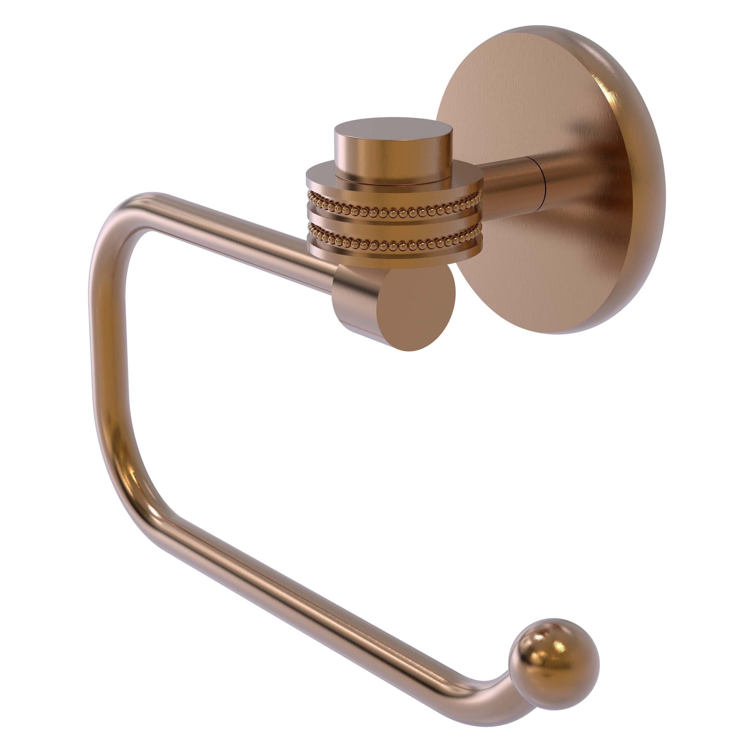 Allied Brass 7124ED-BBR Satellite Orbit One Brushed Bronze Wall mount Single post Toilet Paper Holder 1 -Rolls with Storage