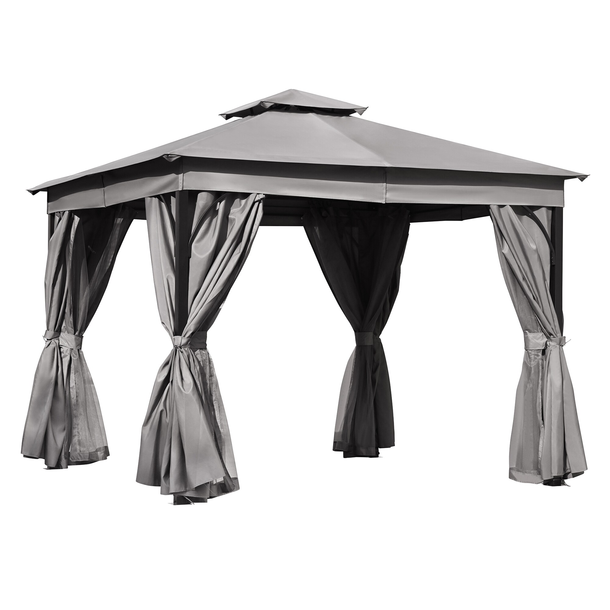SINOFURN SYA330122GY Wood-Resin-Gazebos - View #7