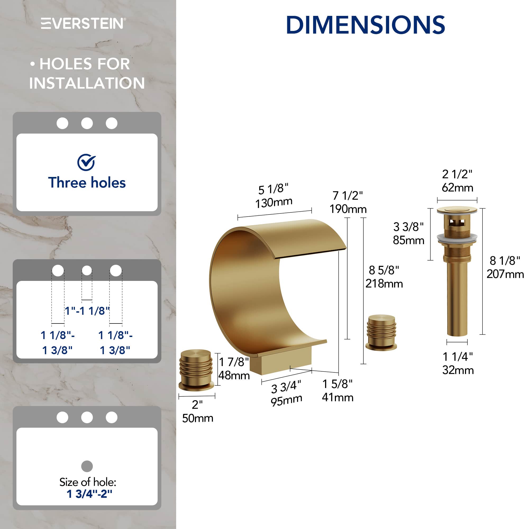 EVERSTEIN SFS-1152-GD Lavatory-Faucets - View #10