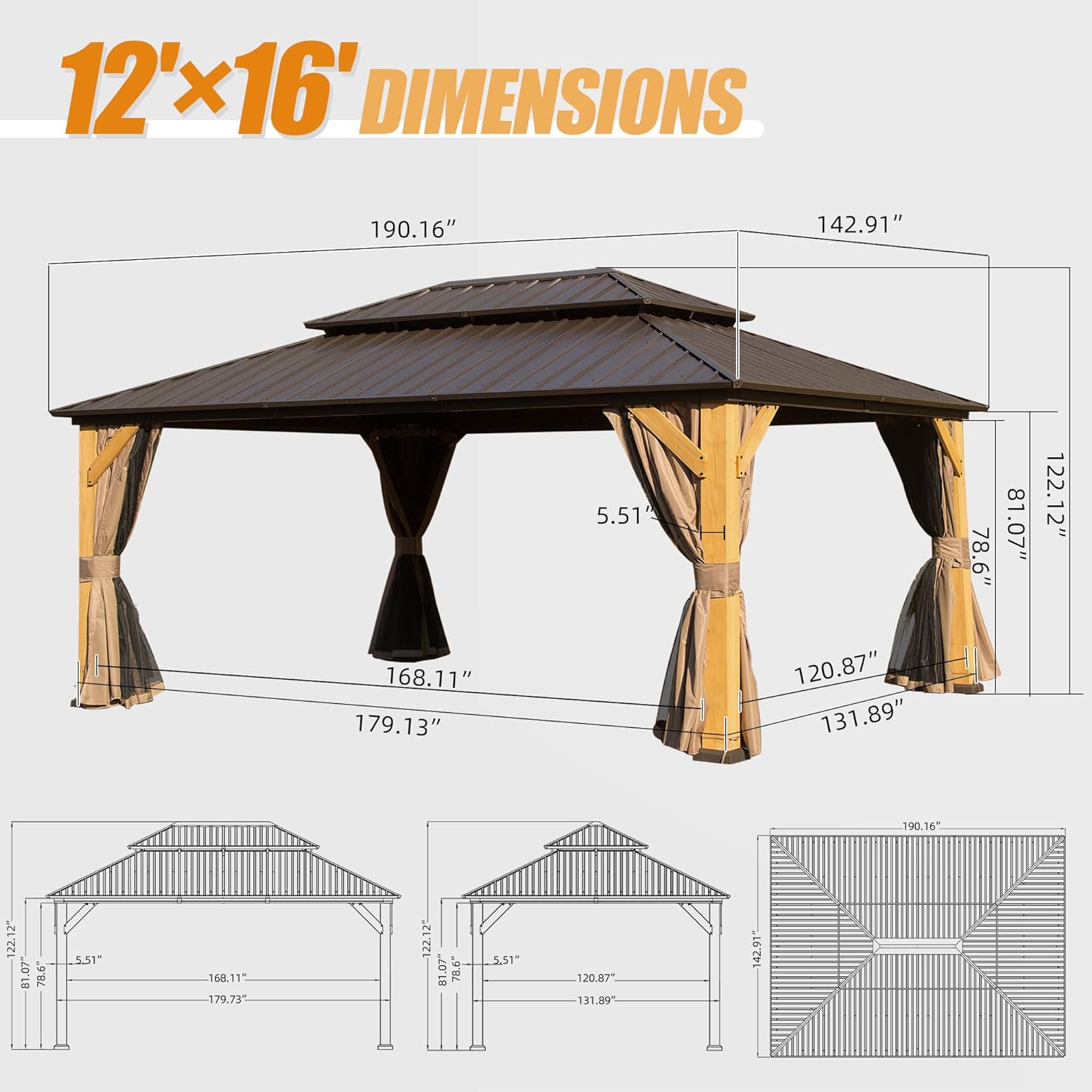 GDFStudio 333592 Wood-Resin-Gazebos - View #7