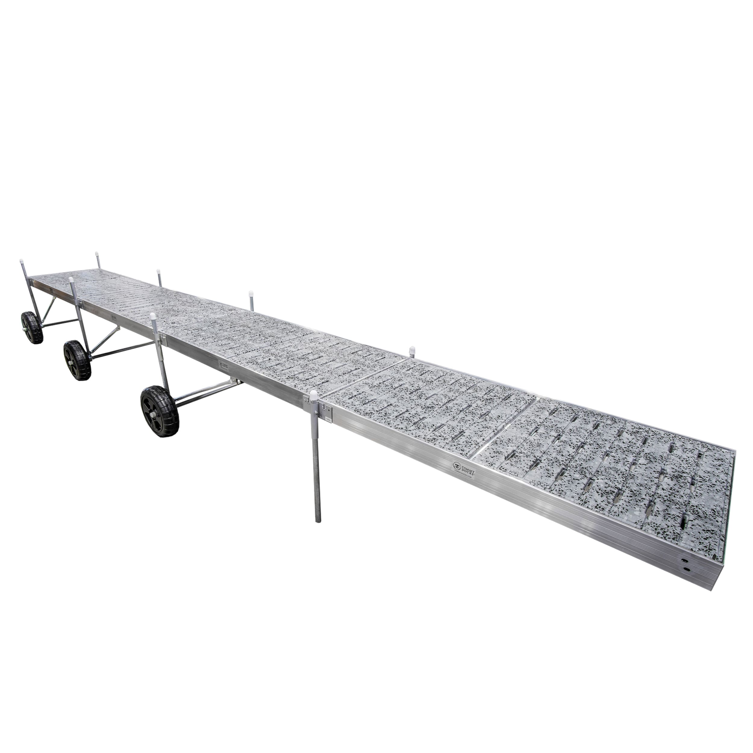 Tommy Docks TD-50860 32' Roll-in-dock Straight Aluminum Frame with Thermoformed Terrazzo Removable Decking Complete Dock Package
