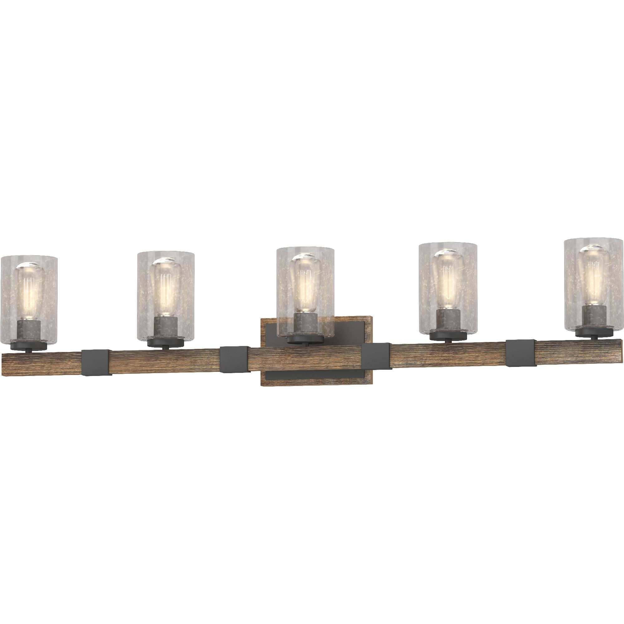 Volume Lighting V4375-84 43.5-in 5 -Light Satin Black Farmhouse Vanity light