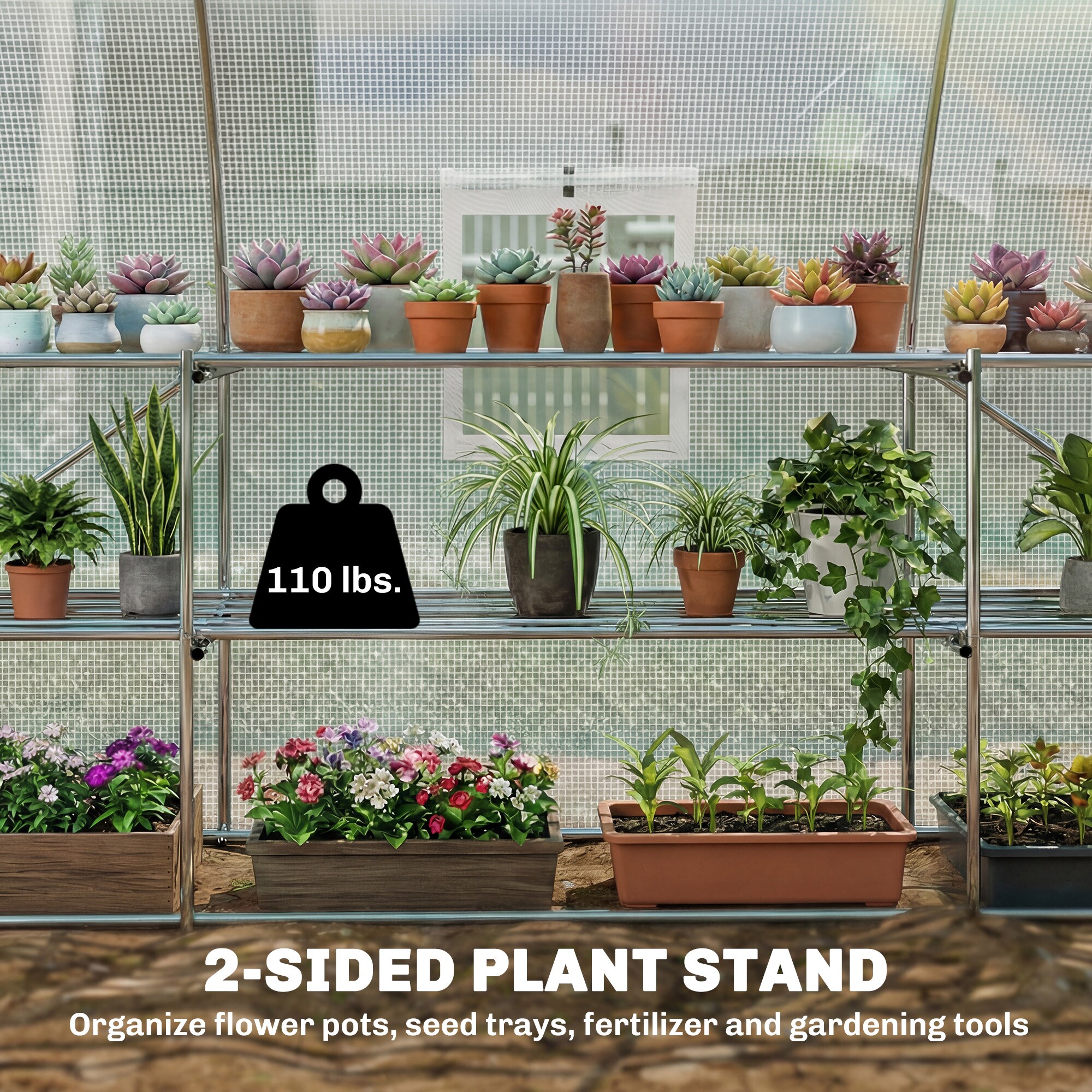 Outsunny 84H-549V00WT greenhouses - View #5