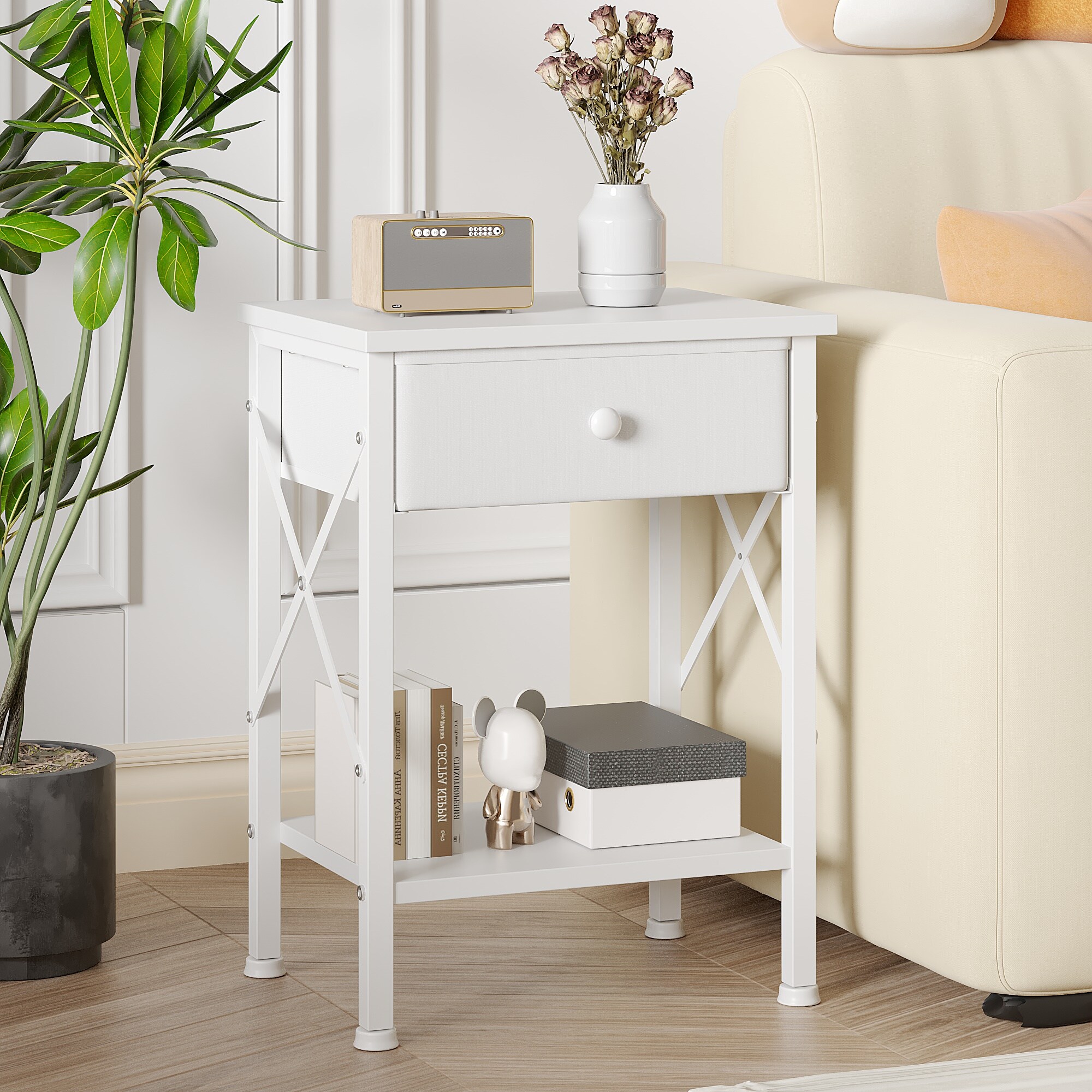 Vecelo LOE-AL-BNS01-WHT End-Tables - View #5