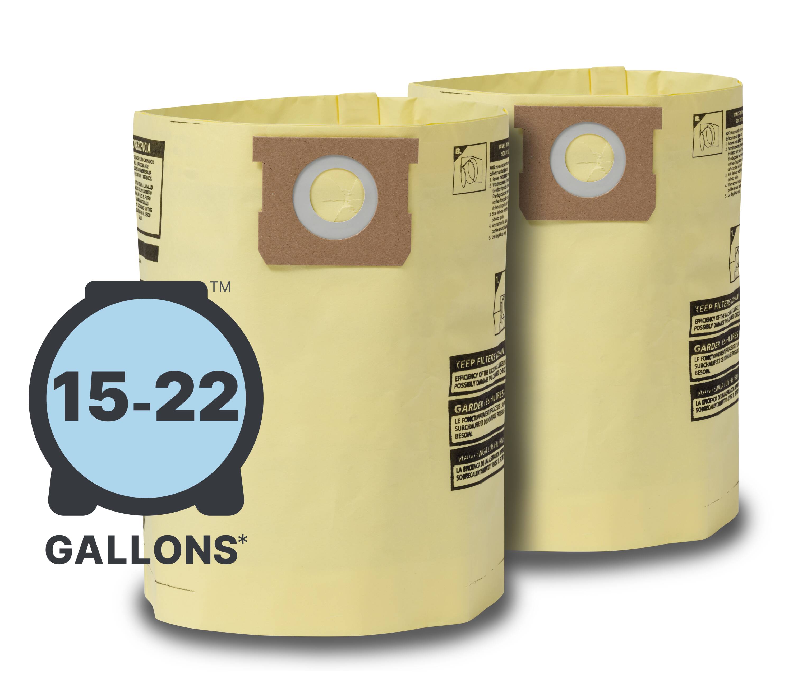 Shop-Vac 2-Pack 22-Gallons Dry Collection Bag in the Shop Vacuum