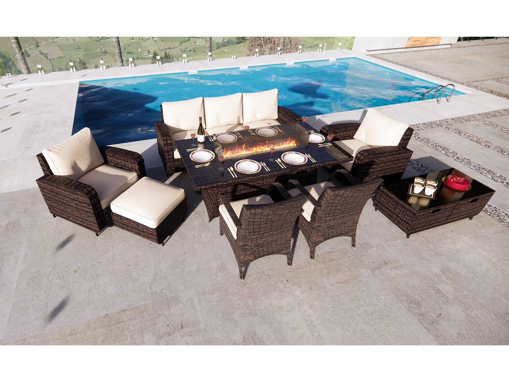 Moda Furnishings MOG-1515R-1122 Patio-Dining-Sets - View #3