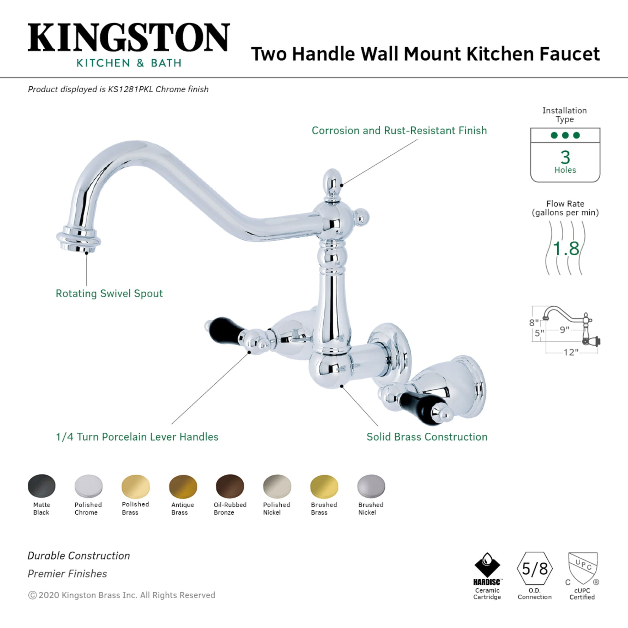 Kingston Brass WLKS1281PKL Kitchen-Faucets - View #2
