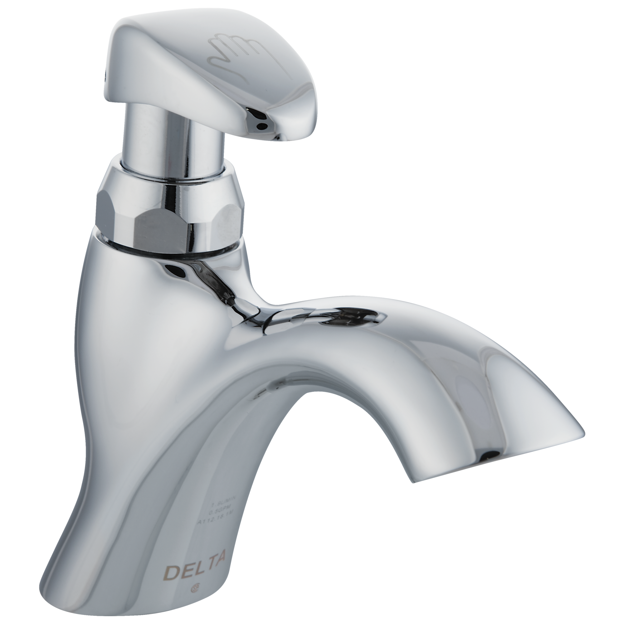 Delta 87T105 Commercial Chrome Single hole 1-handle Mid-arc Residential Handle Bathroom Sink Faucet