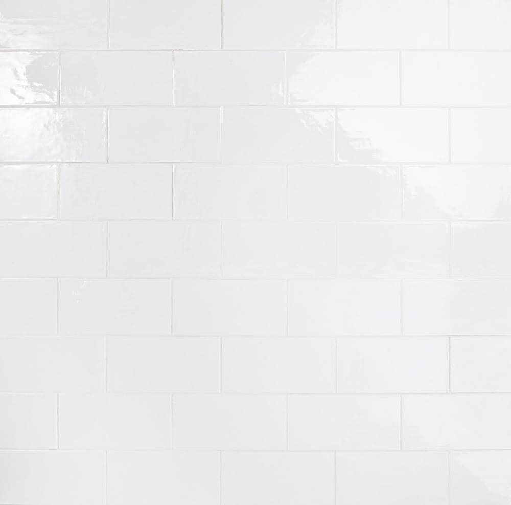 Artmore Tile EXT3RD104395 Polygon White 5-in x 10-in Polished Ceramic Subway Standard Wall Tile ( 10.76-sq ft Carton )
