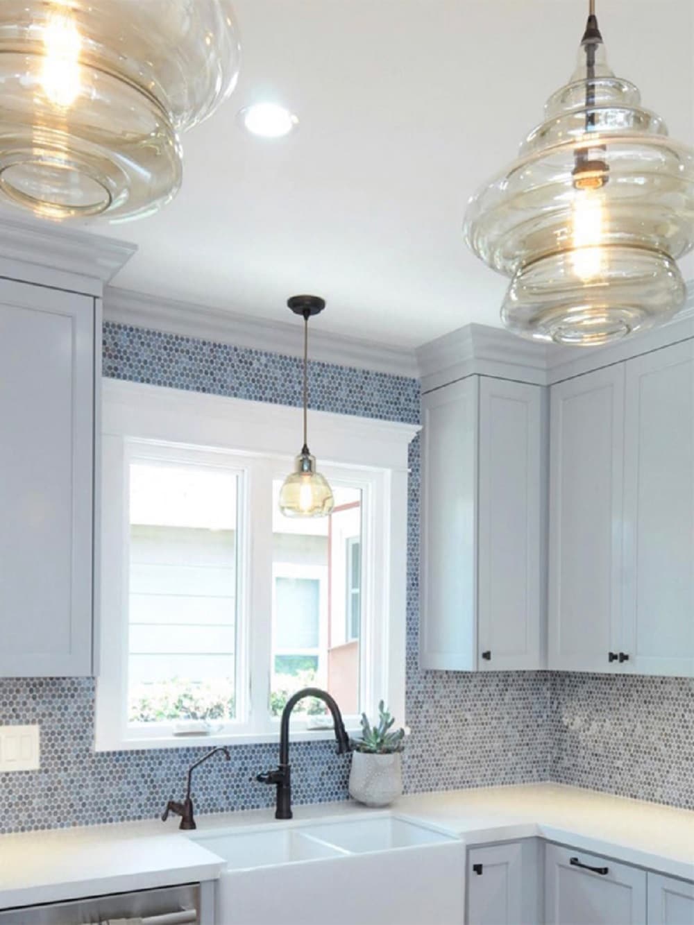 12" x 12" Mixed Gray Glass Penny Round Mosaic Tile
