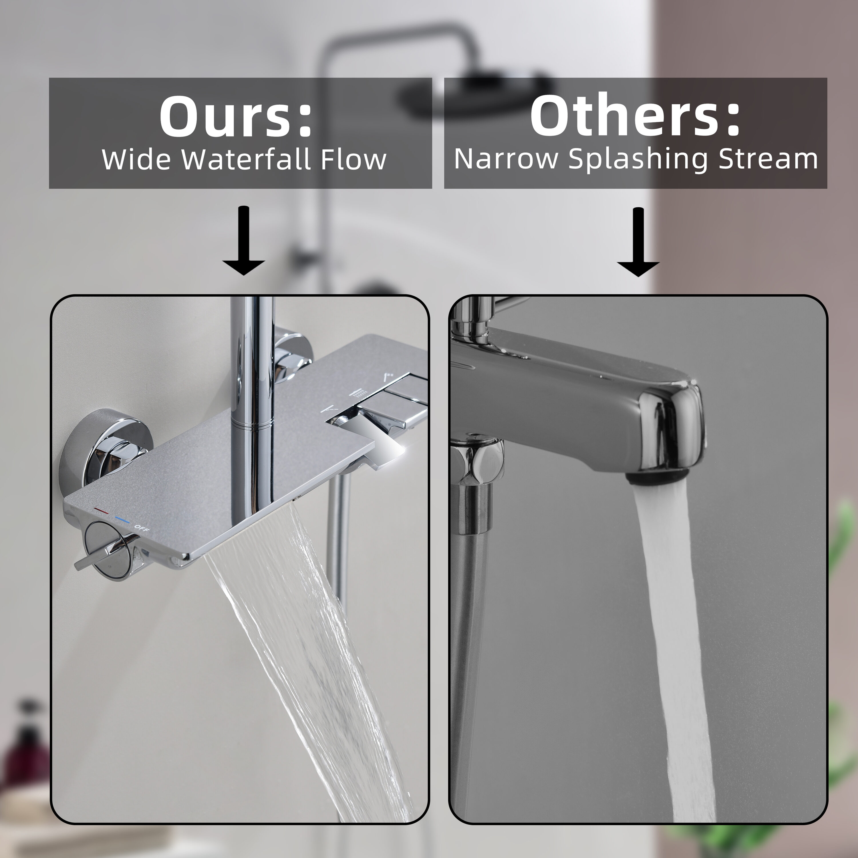 WELLFOR WBSB-004C Showerhead-Bar-Panels - View #8