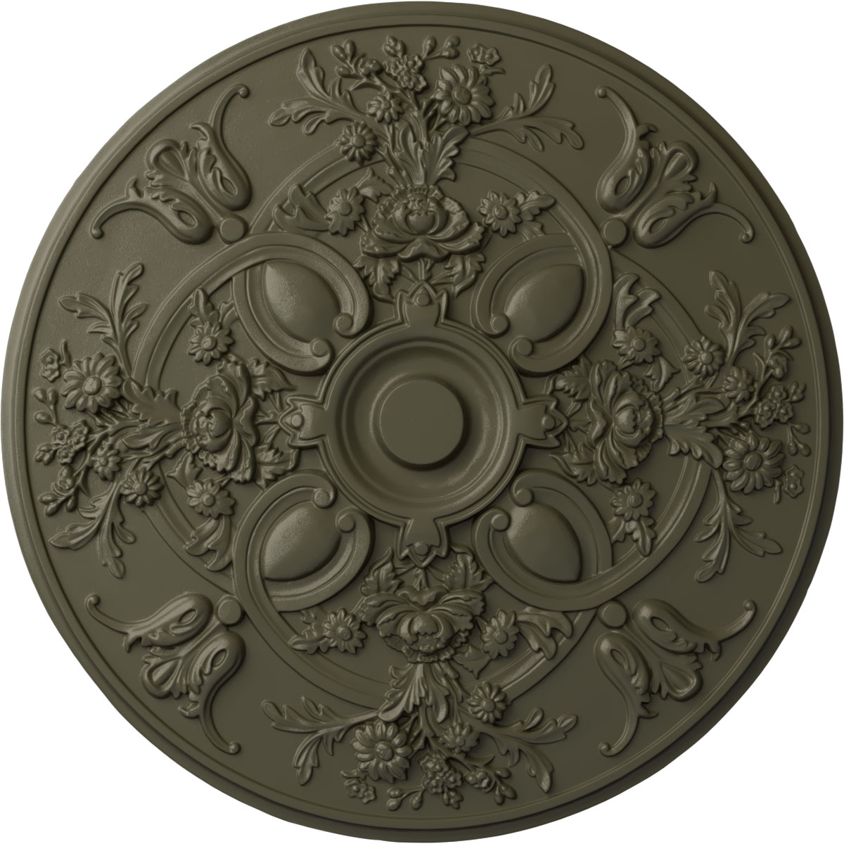 Ekena Millwork CM31BAWHF Baile 31.25-in W x 31.25-in L Painted Witch Hazel Polyurethane Whole Ceiling Medallion