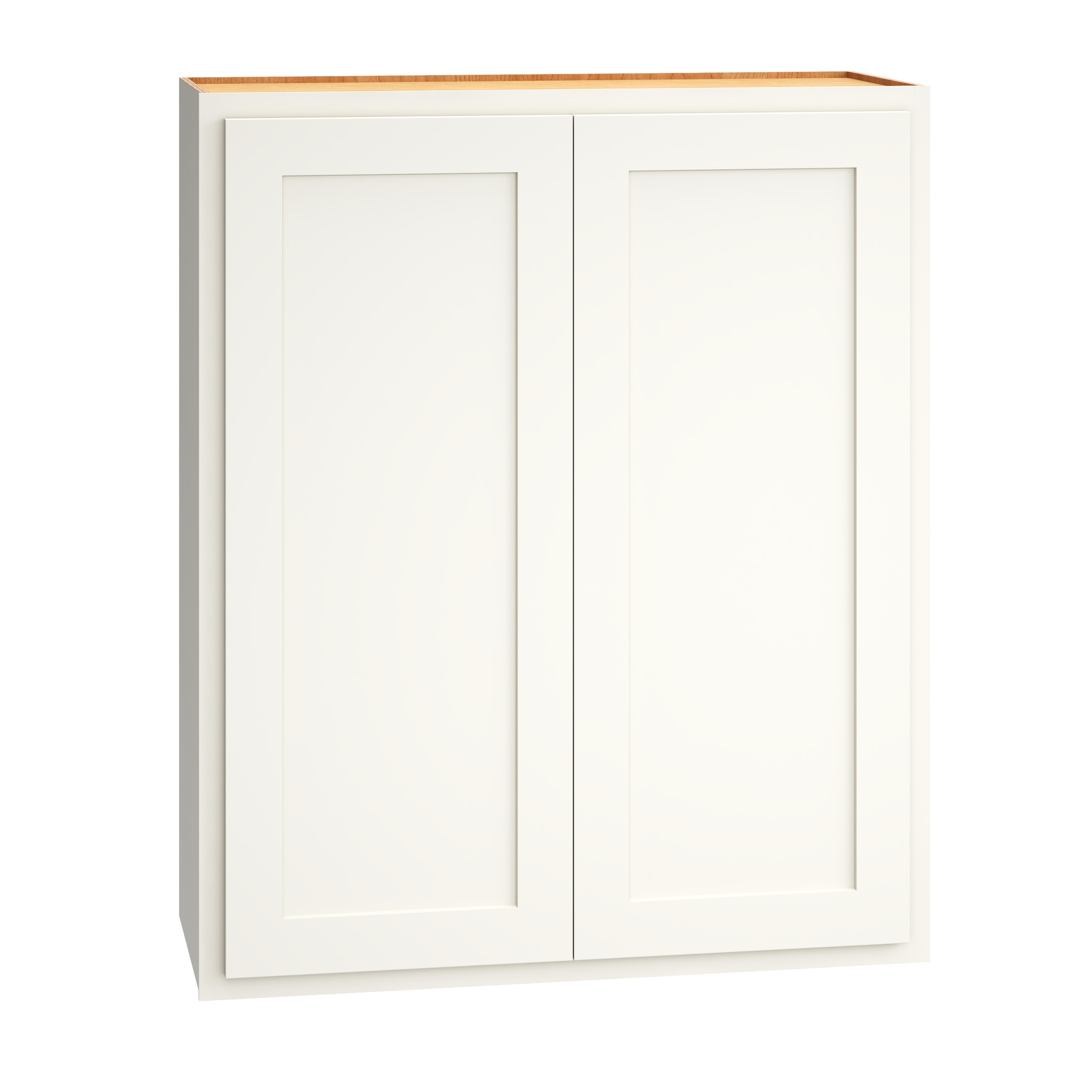 Diamond Express 321 W3036 Jamestown 30-in W x 36-in H x 12-in D White Partial Overlay Wall Fully assembled Plywood Cabinet (Recessed Panel Shaker)