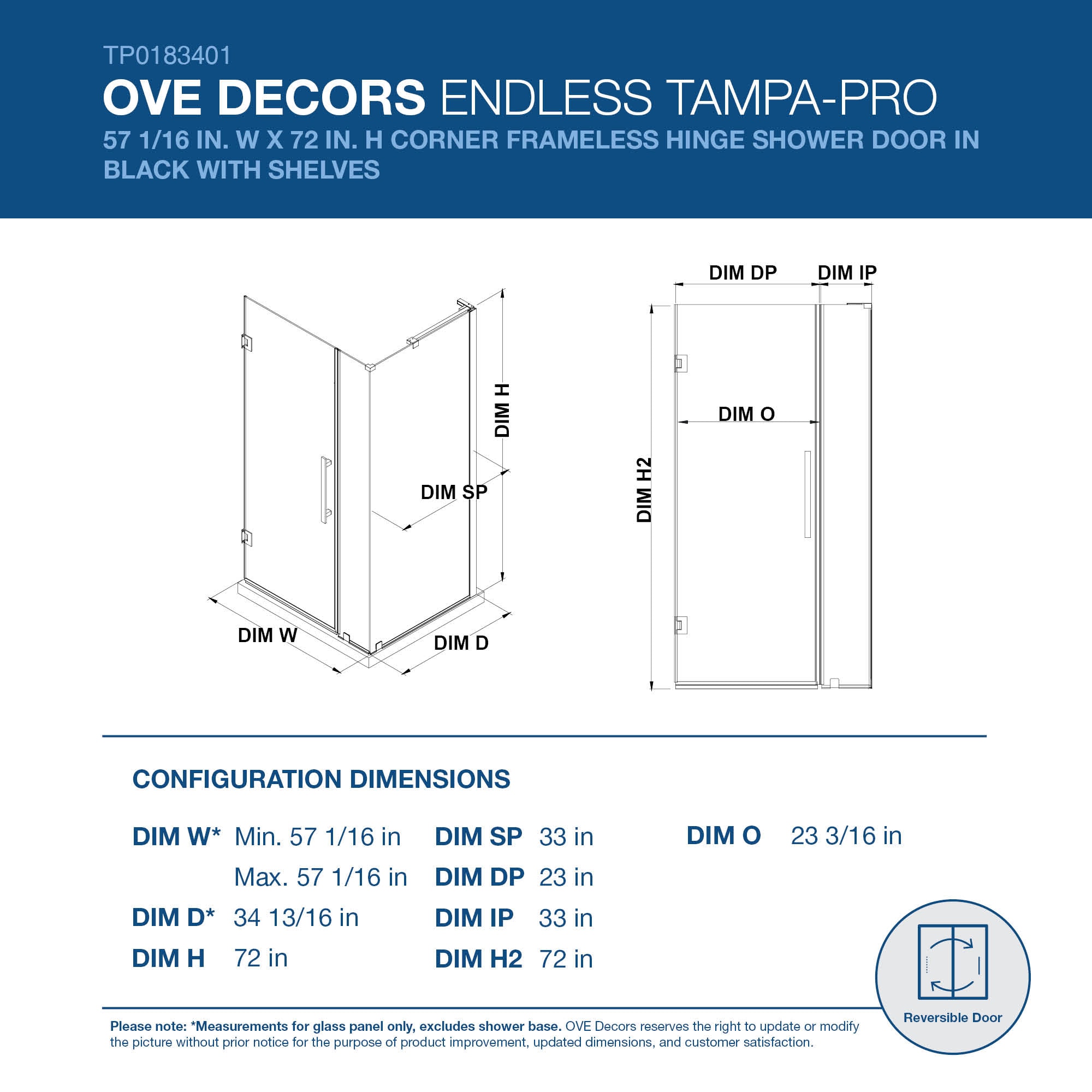OVE Decors 828796068017 Shower-Doors - View #2