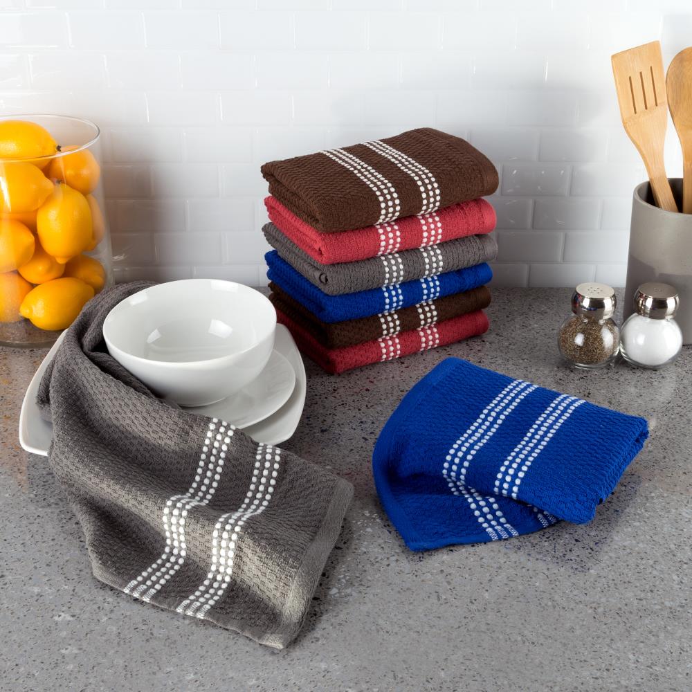 Hastings Home 16-Piece Striped Kitchen Dish Cloth Set