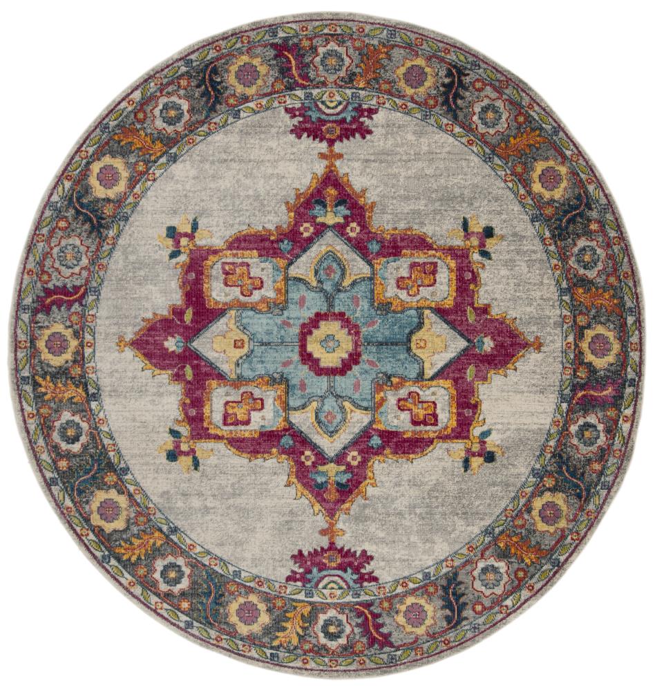 Safavieh Merlot Peri 2 x 6 Cream/Multi Indoor Floral/Botanical Oriental Runner