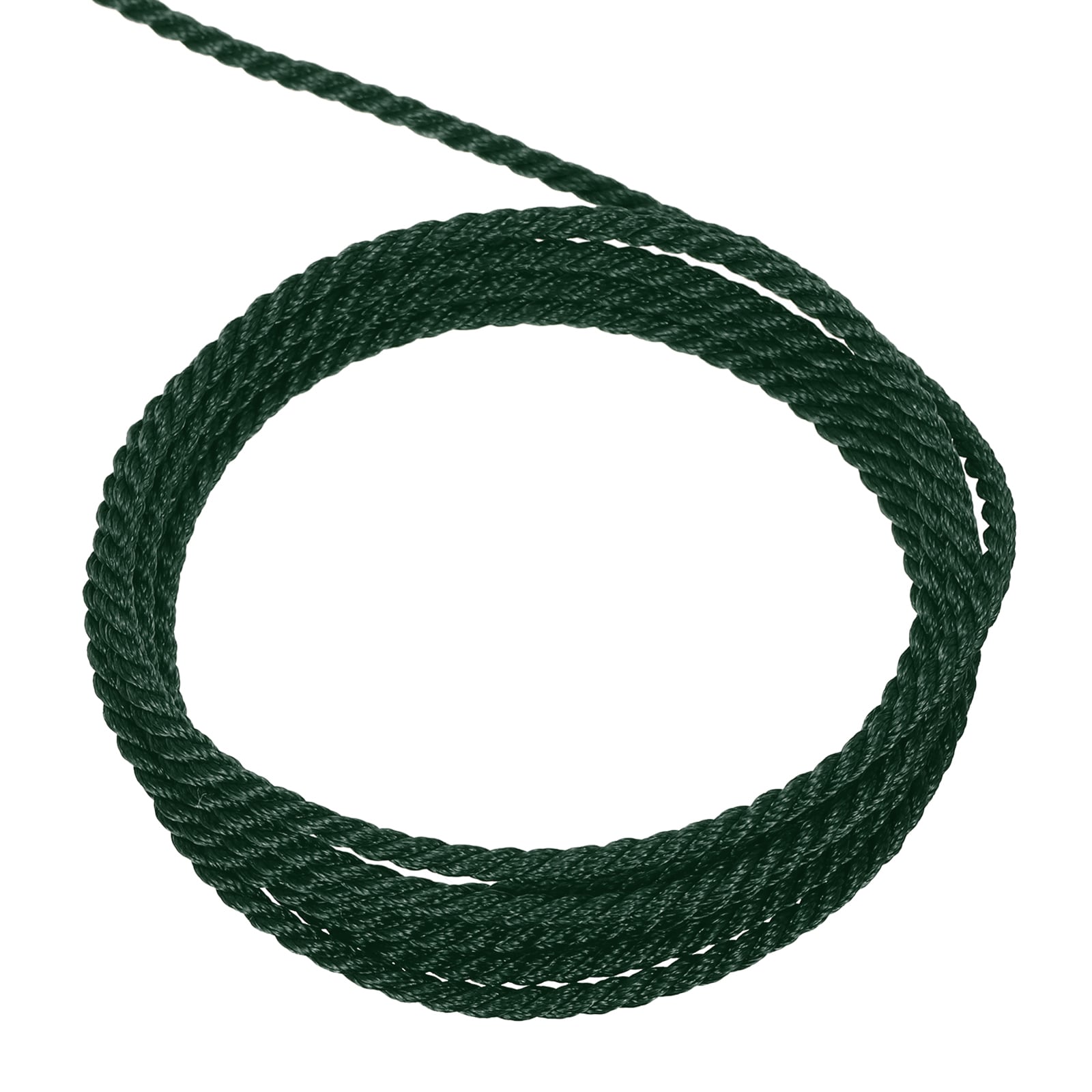 Unique Bargains Twisted Cord Trim 5 Yard 1mm 3-Ply Twine Braided Rope Shiny Thread String for Craft Gift Bag Curtain Christmas Decor Dark Green - 5m #S26050800UX5608