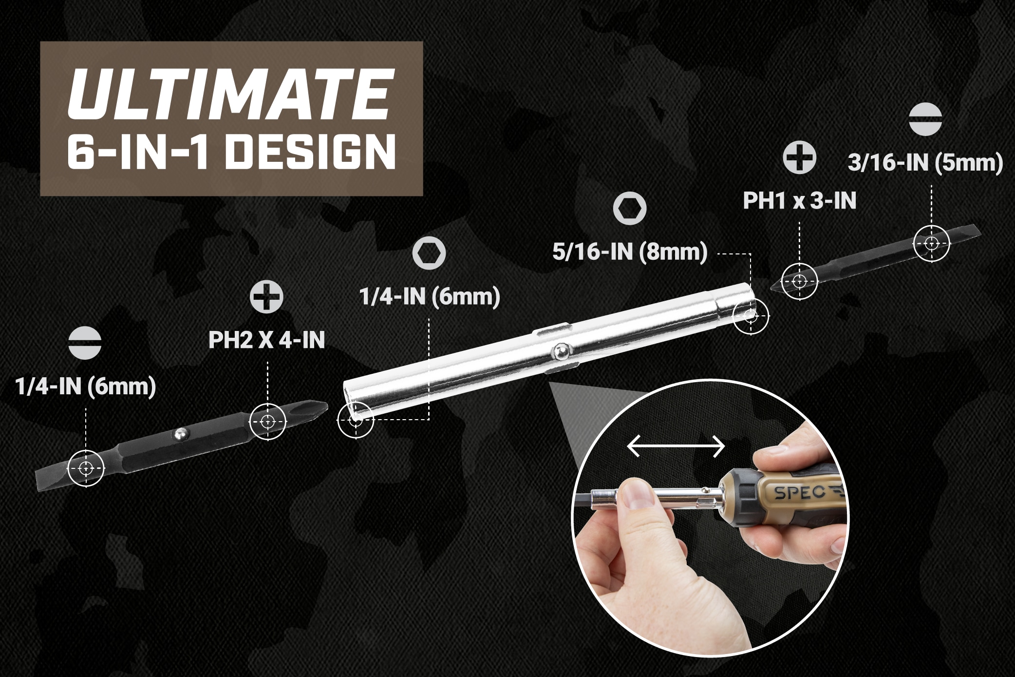 Spec Ops Tools SPEC-S6IN1 Screwdrivers-Individual - View #6