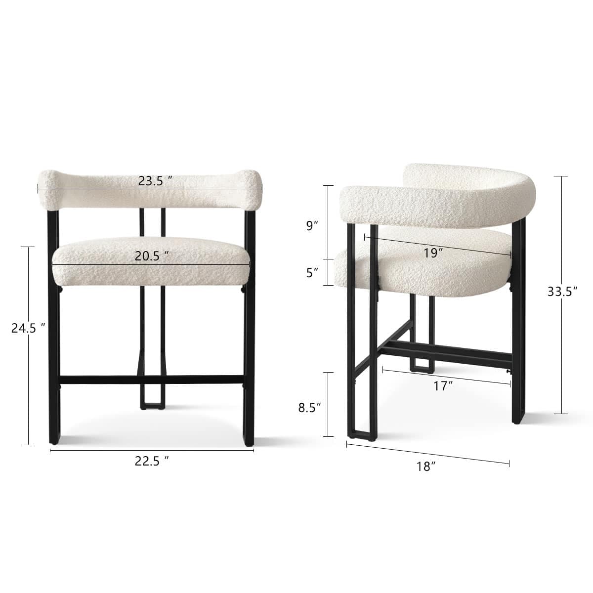 Maison Boucle MIA-C-BO-BEIGE-2PK stools - View #3