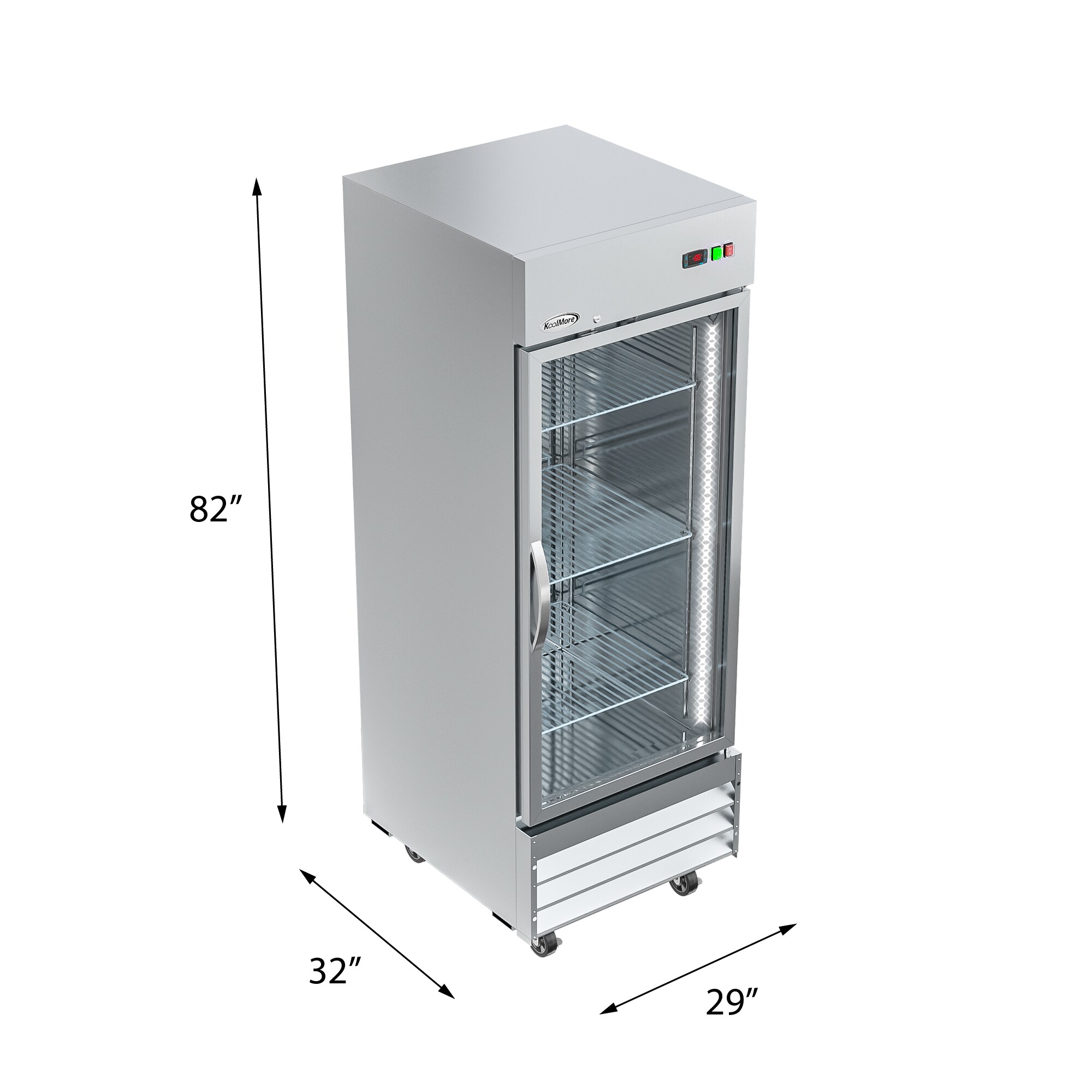 KoolMore 41.3-cu ft Frost-free Commercial Freezer (Stainless Steel) in the Commercial  Freezers department at