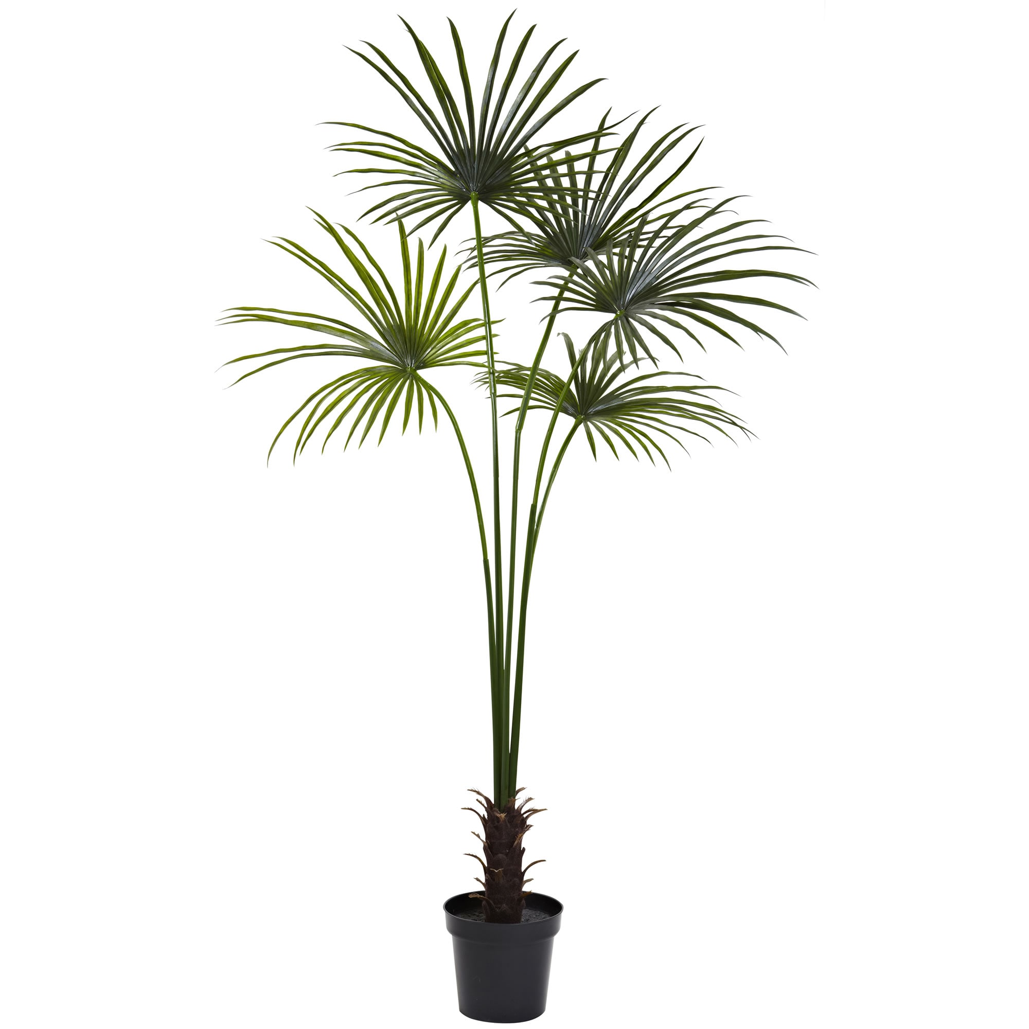 Nearly Natural 84in Green Indoor or Outdoor Artificial Palm Trees in